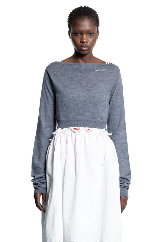 Wool Boat Neck Sweater - Antonioli.eu