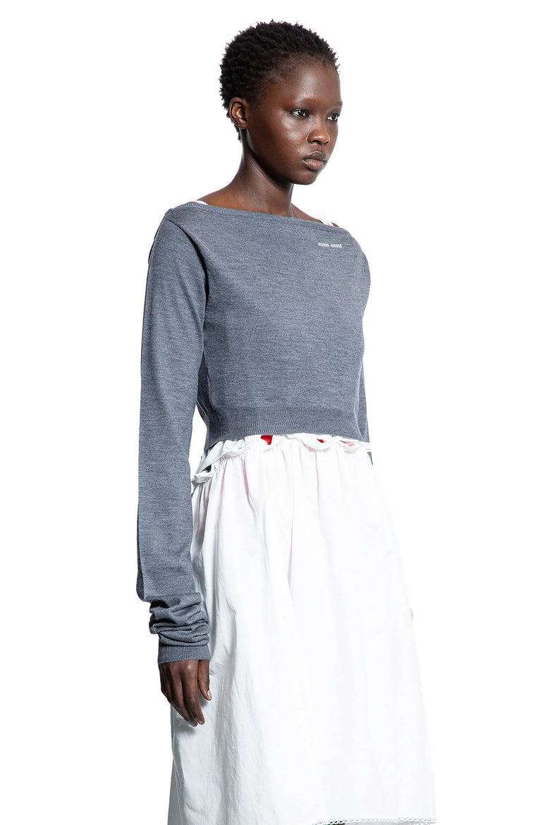 Wool Boat Neck Sweater - Antonioli.eu