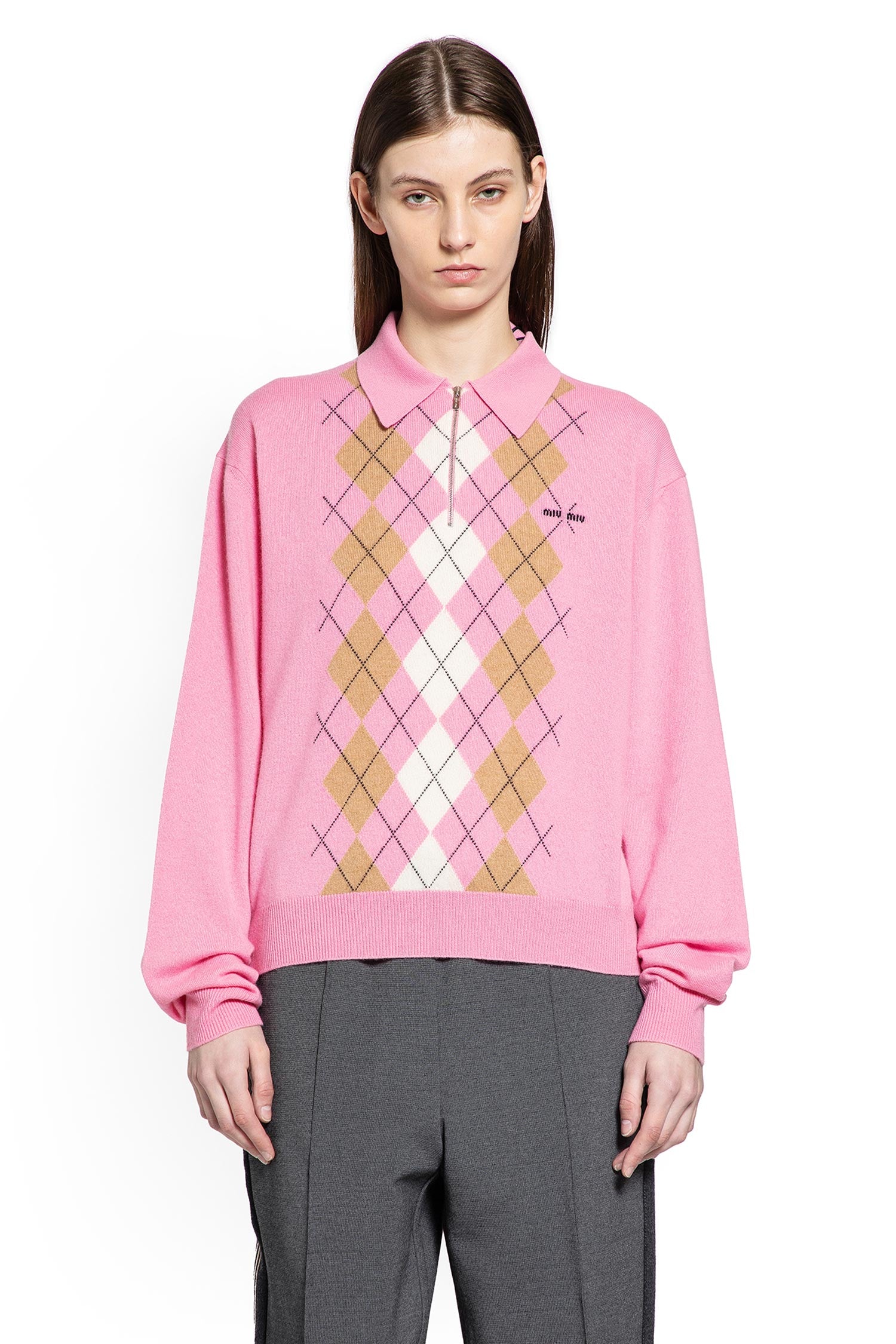Argyle Knit Polo