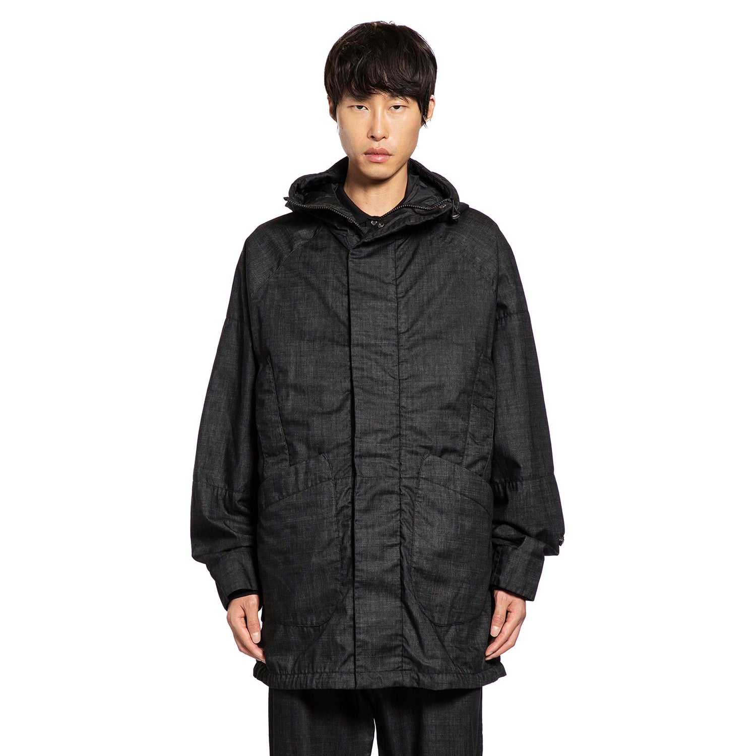 Resined and Garment Dyed Hooded Jacket - Antonioli.eu