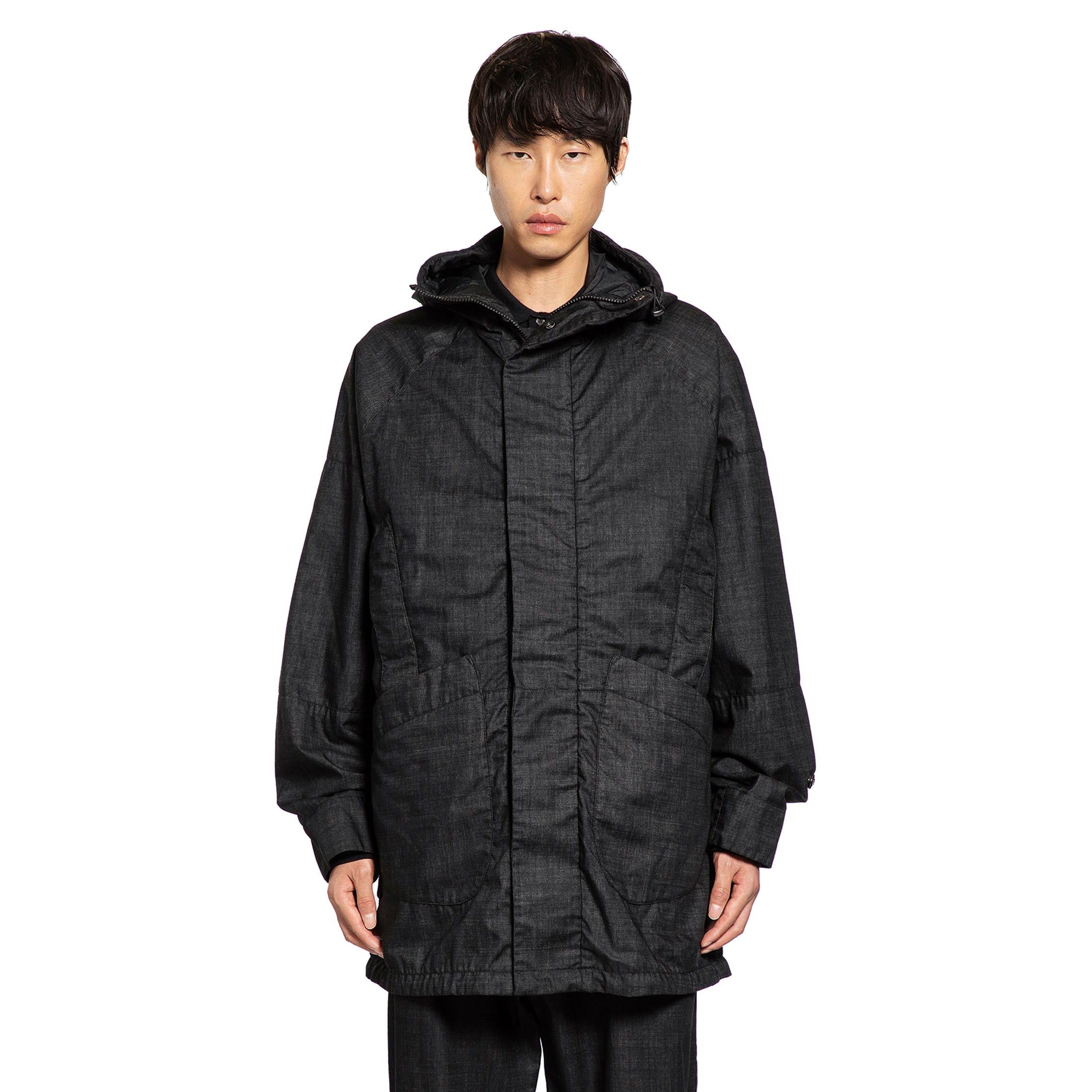 Resined and Garment Dyed Hooded Jacket - Antonioli.eu