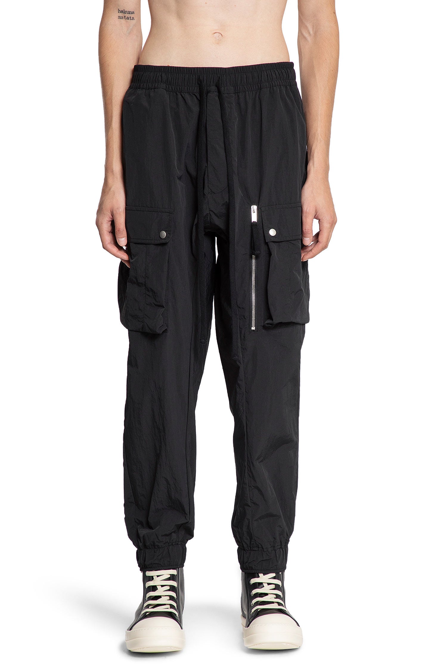 Nylon Drawstring Cargo Pants - Antonioli.eu