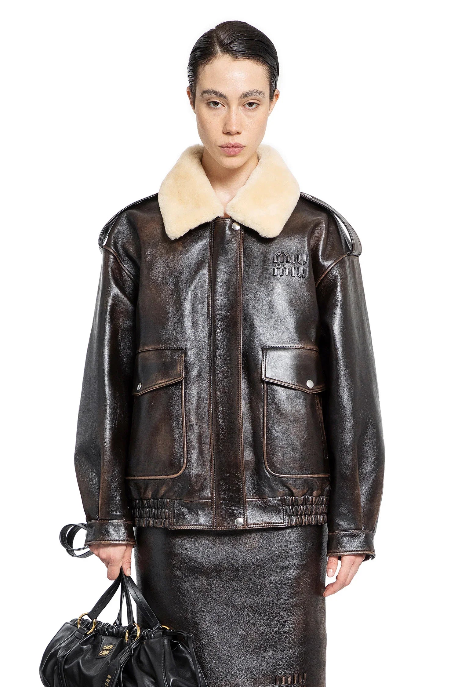 Nappa Leather Bomber Jacket - Antonioli.eu