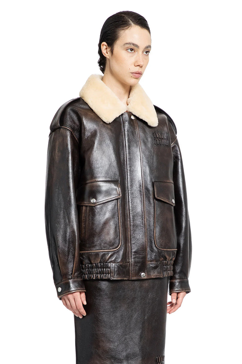 Nappa Leather Bomber Jacket - Antonioli.eu
