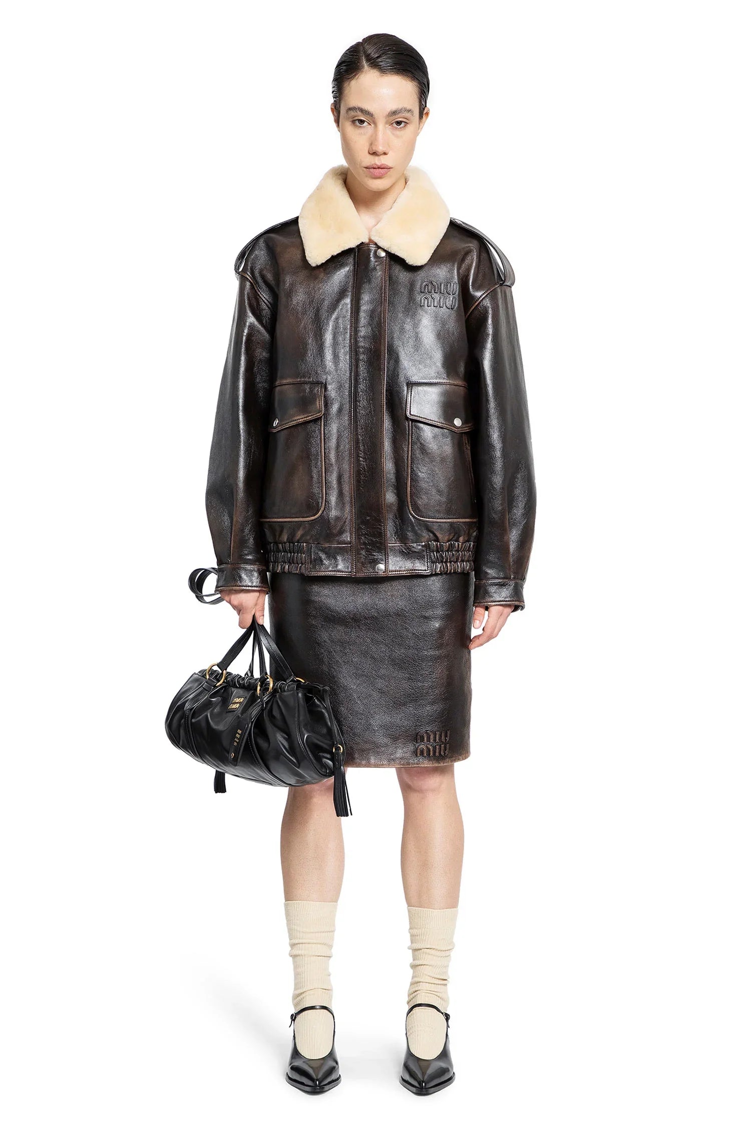 Nappa Leather Bomber Jacket - Antonioli.eu