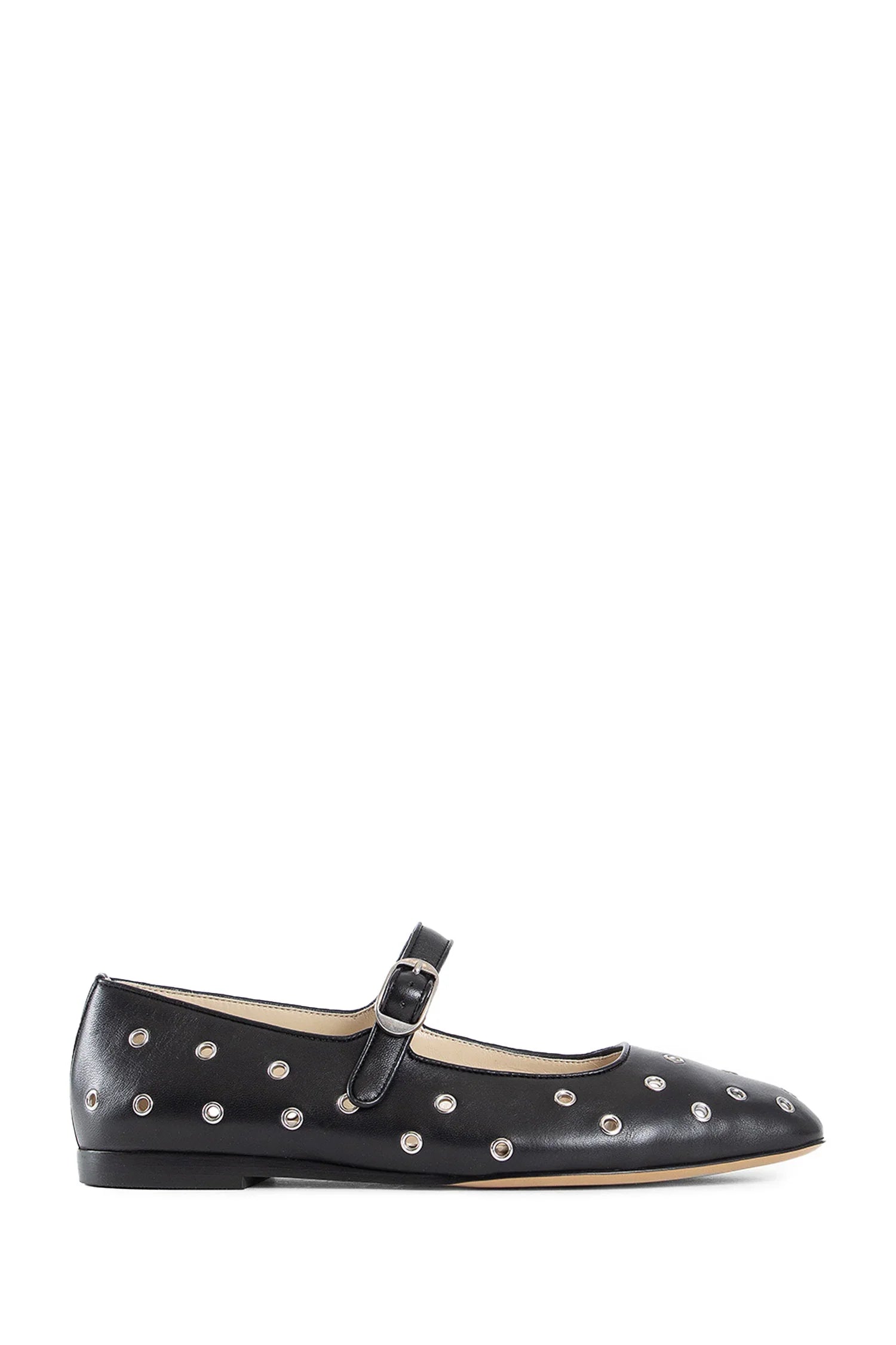 Eyelet Leather Mary Jane Ballerinas - Antonioli.eu