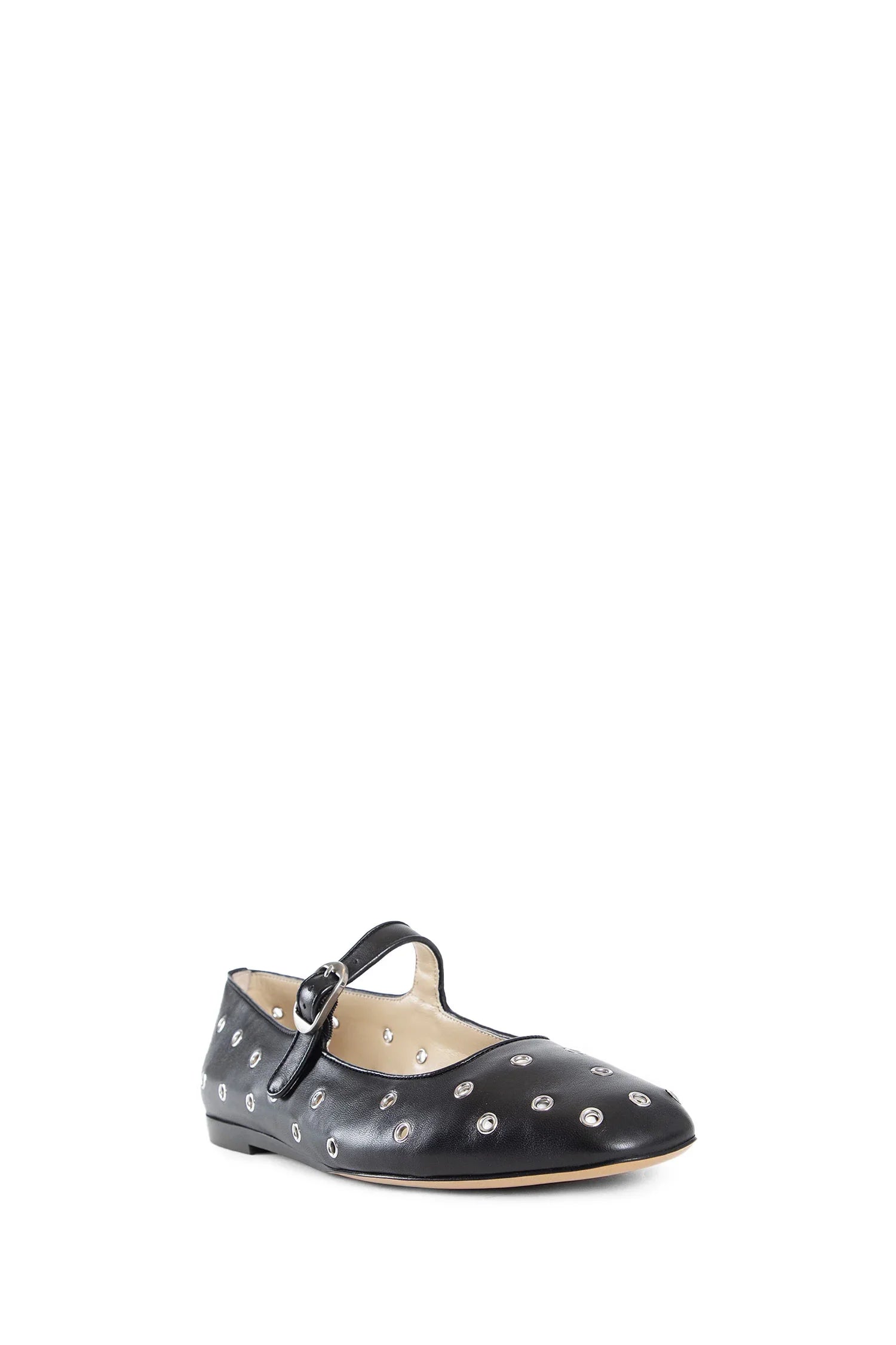 Eyelet Leather Mary Jane Ballerinas - Antonioli.eu
