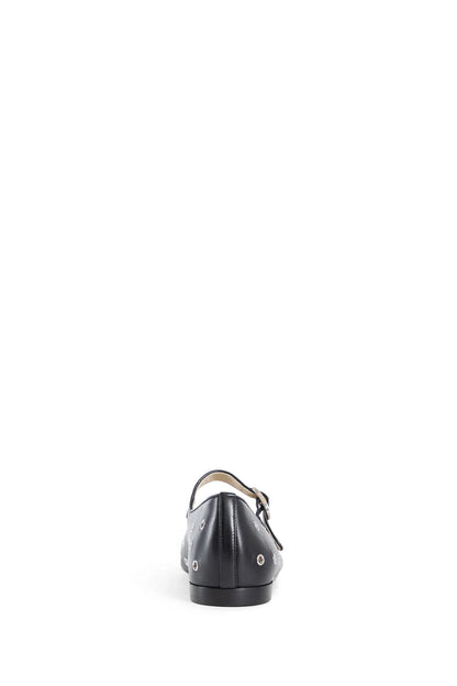 Eyelet Leather Mary Jane Ballerinas - Antonioli.eu