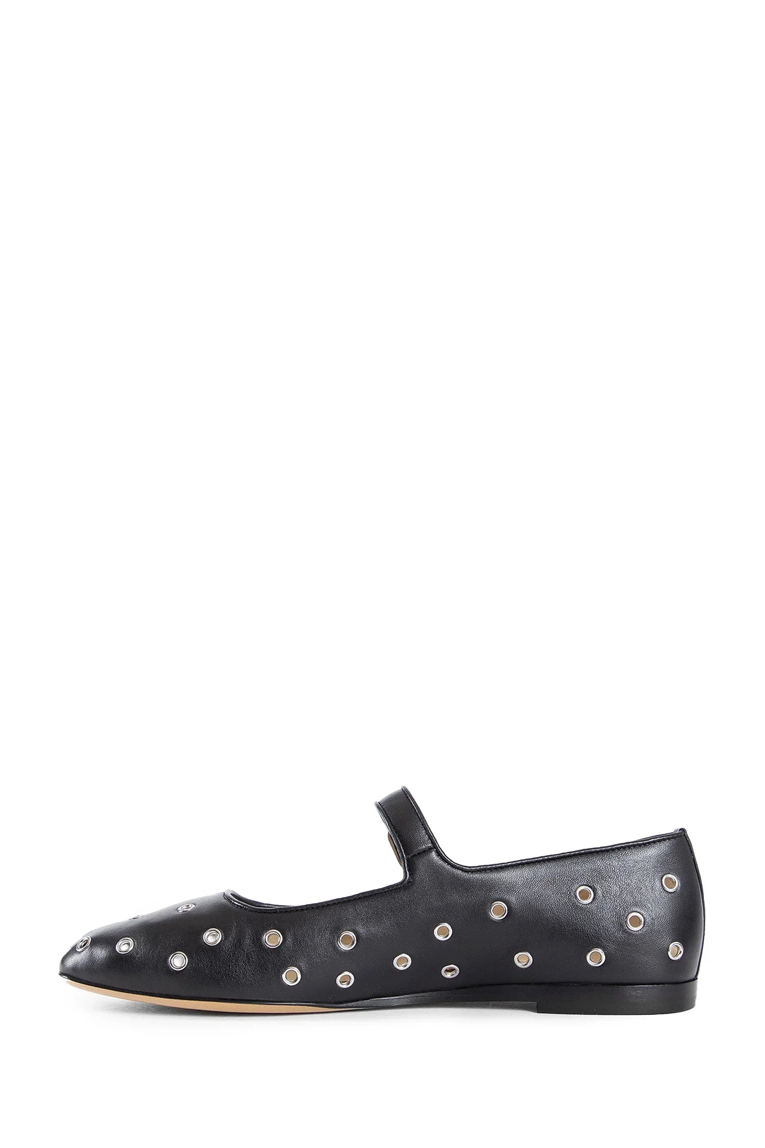Eyelet Leather Mary Jane Ballerinas - Antonioli.eu