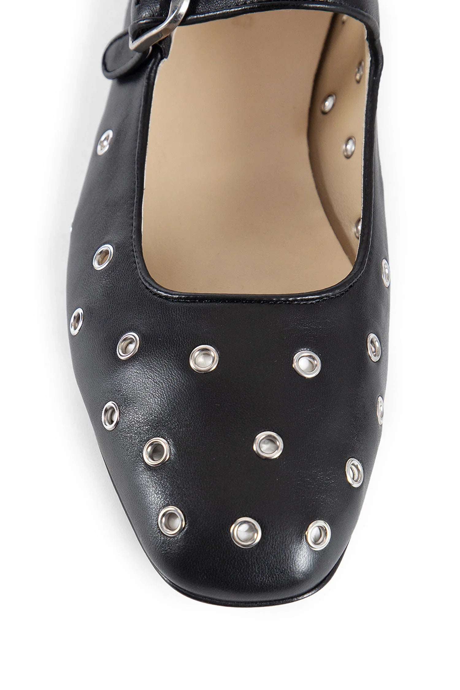 Eyelet Leather Mary Jane Ballerinas - Antonioli.eu