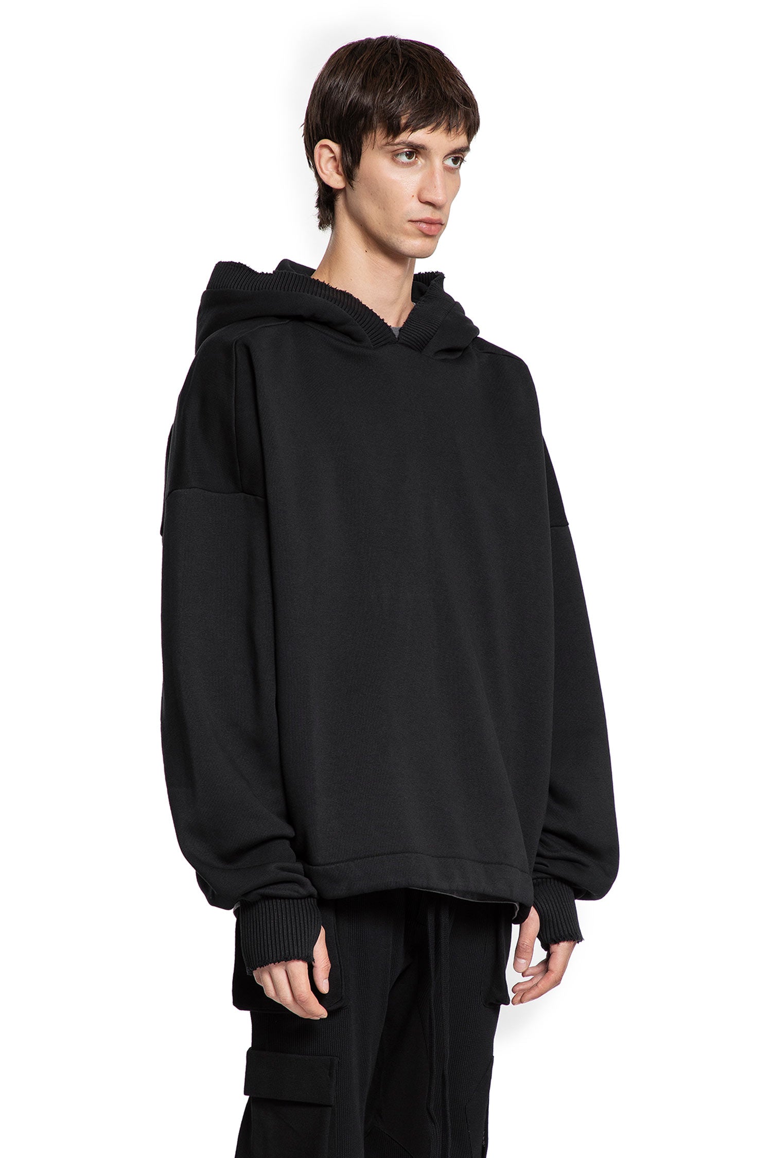 Cotton Jersey Hoodie with Hand Gaiters