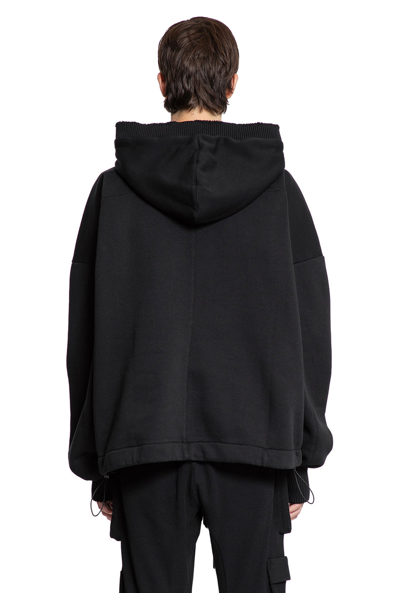 Cotton Jersey Hoodie with Hand Gaiters - Antonioli.eu