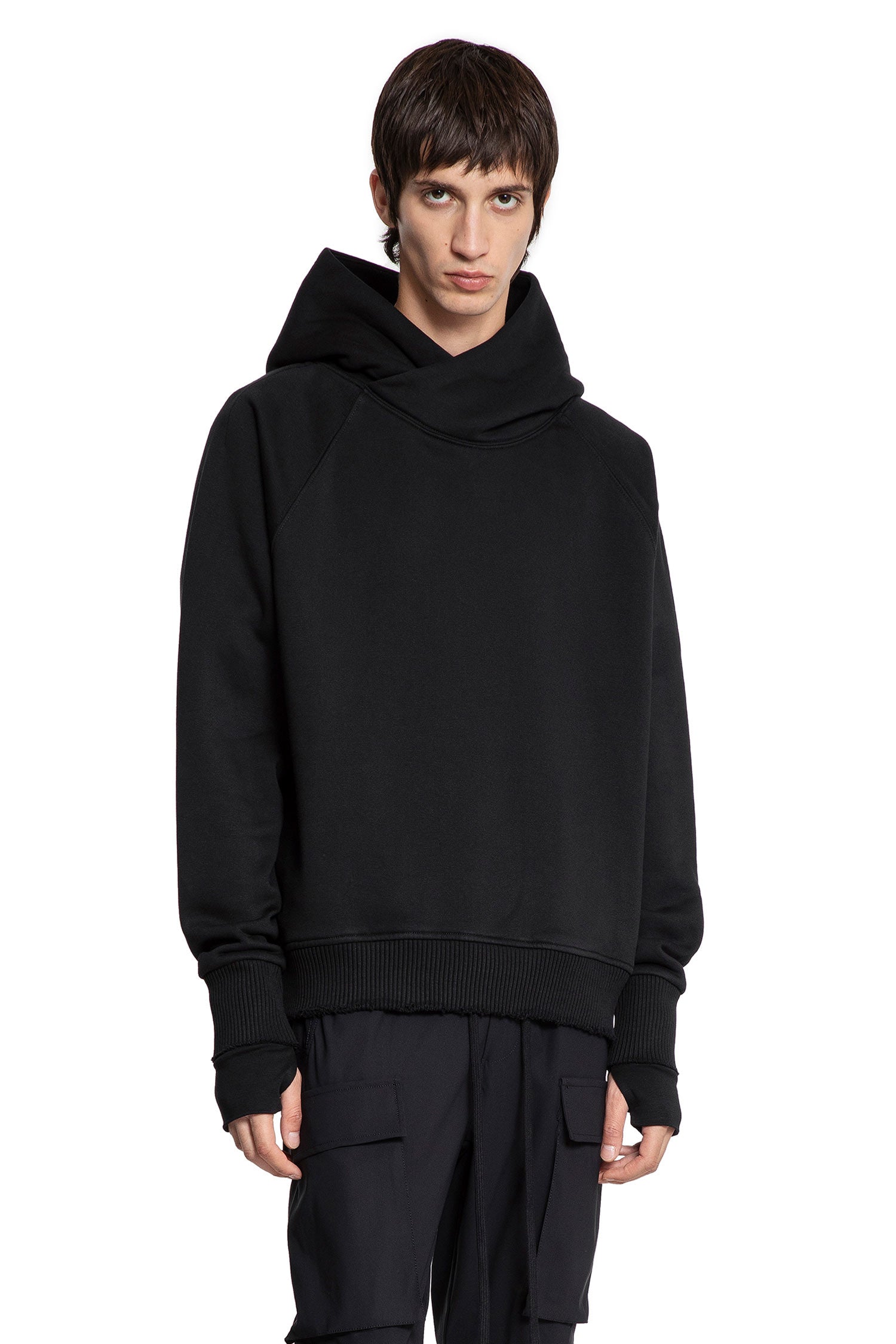 Cotton Jersey Wrap Hoodie - Antonioli.eu