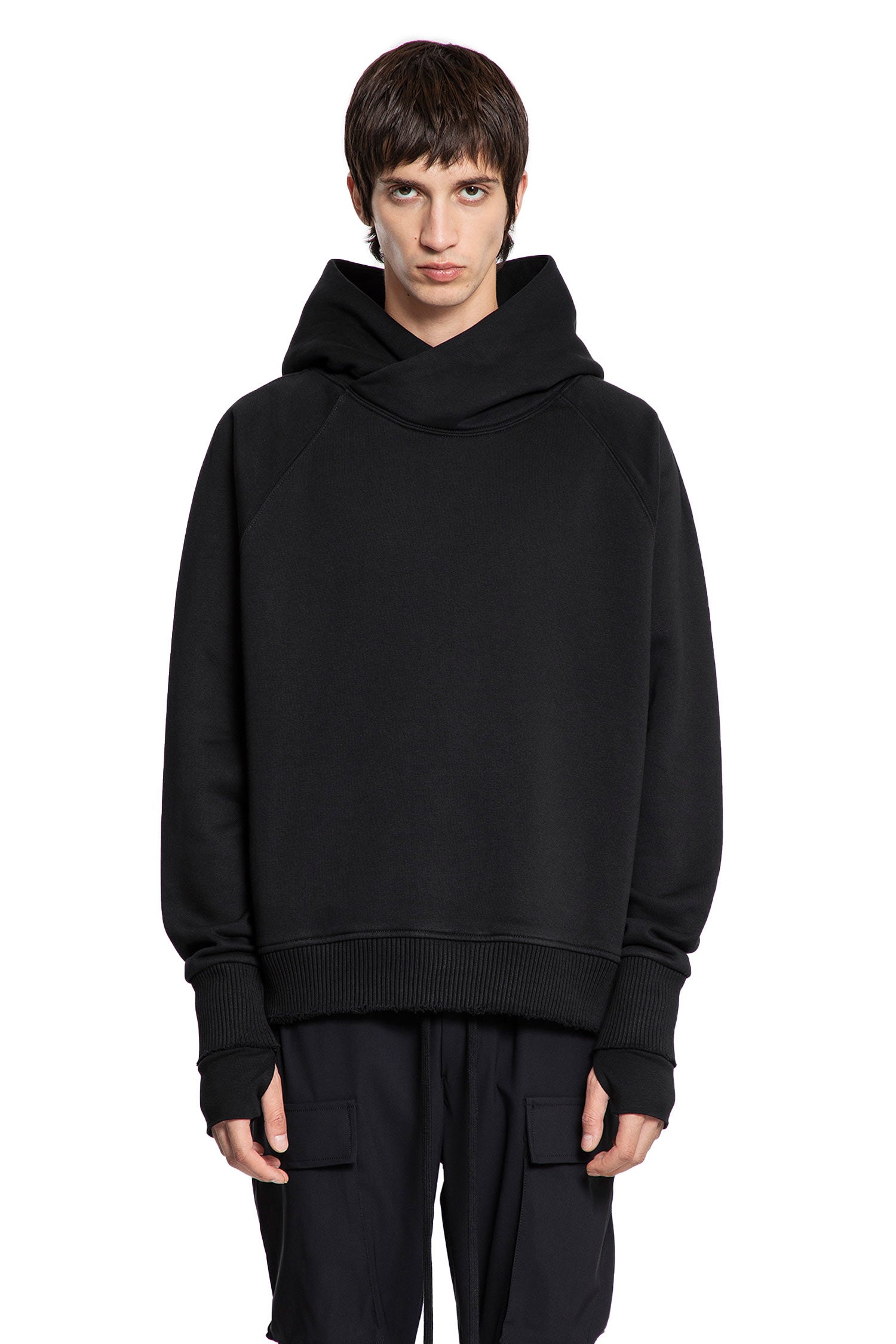 Cotton Jersey Wrap Hoodie