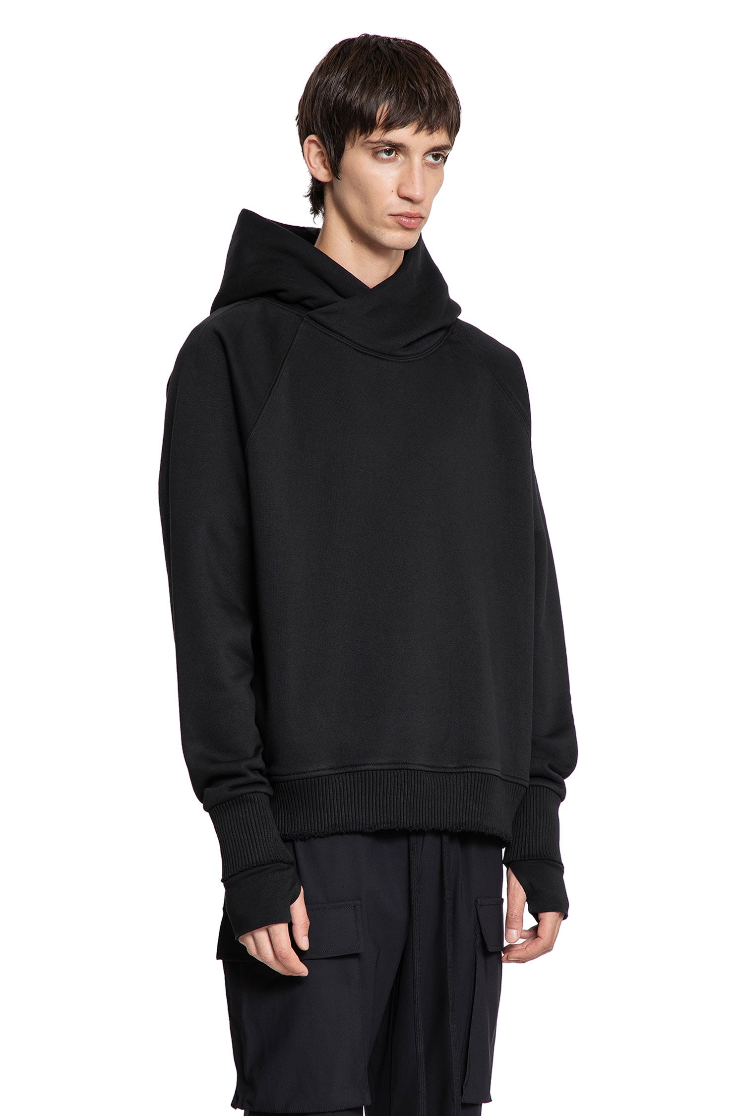 Cotton Jersey Wrap Hoodie