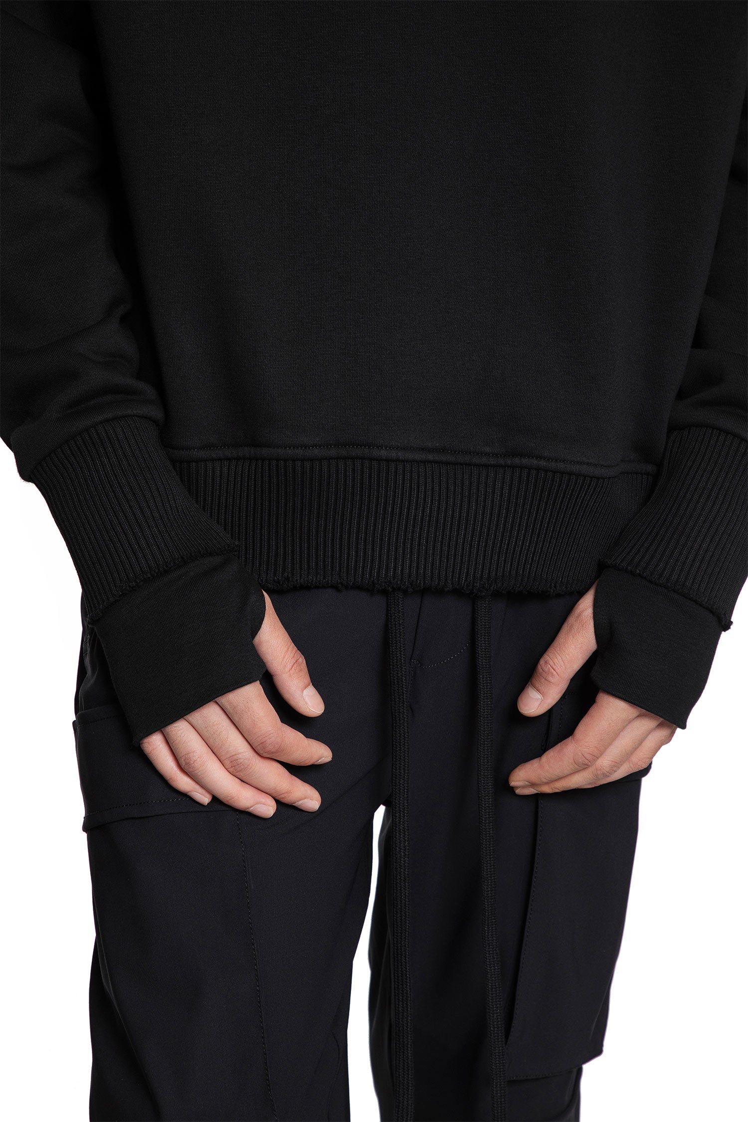 Cotton Jersey Wrap Hoodie