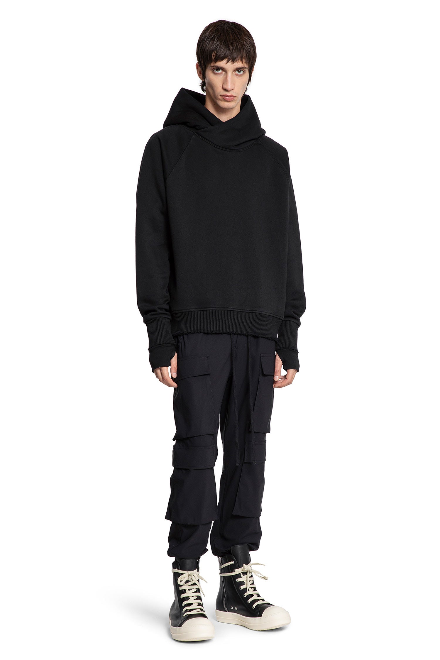 Cotton Jersey Wrap Hoodie