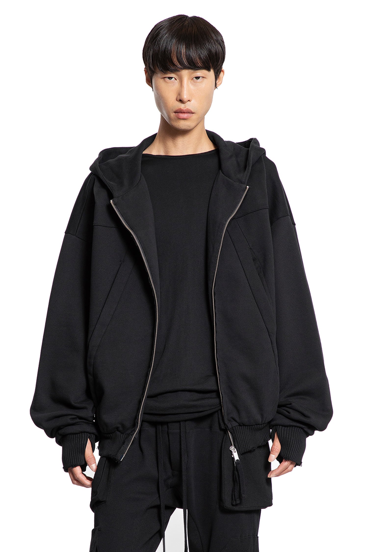 Zip-Up Hoodie with Hand Gaiters - Antonioli.eu