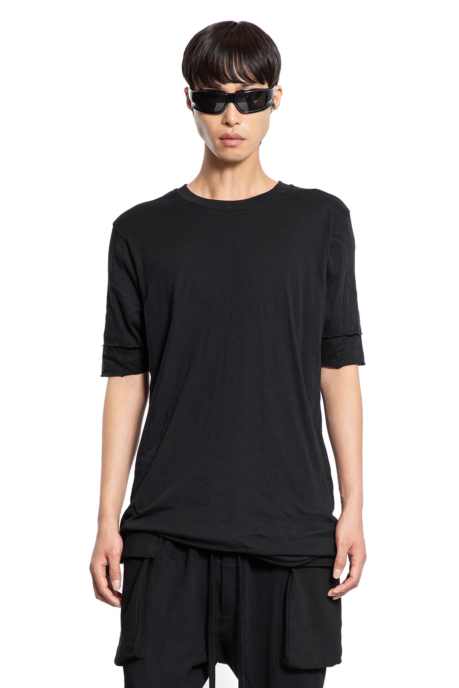 Layered Cotton Jersey T-Shirt - Antonioli.eu