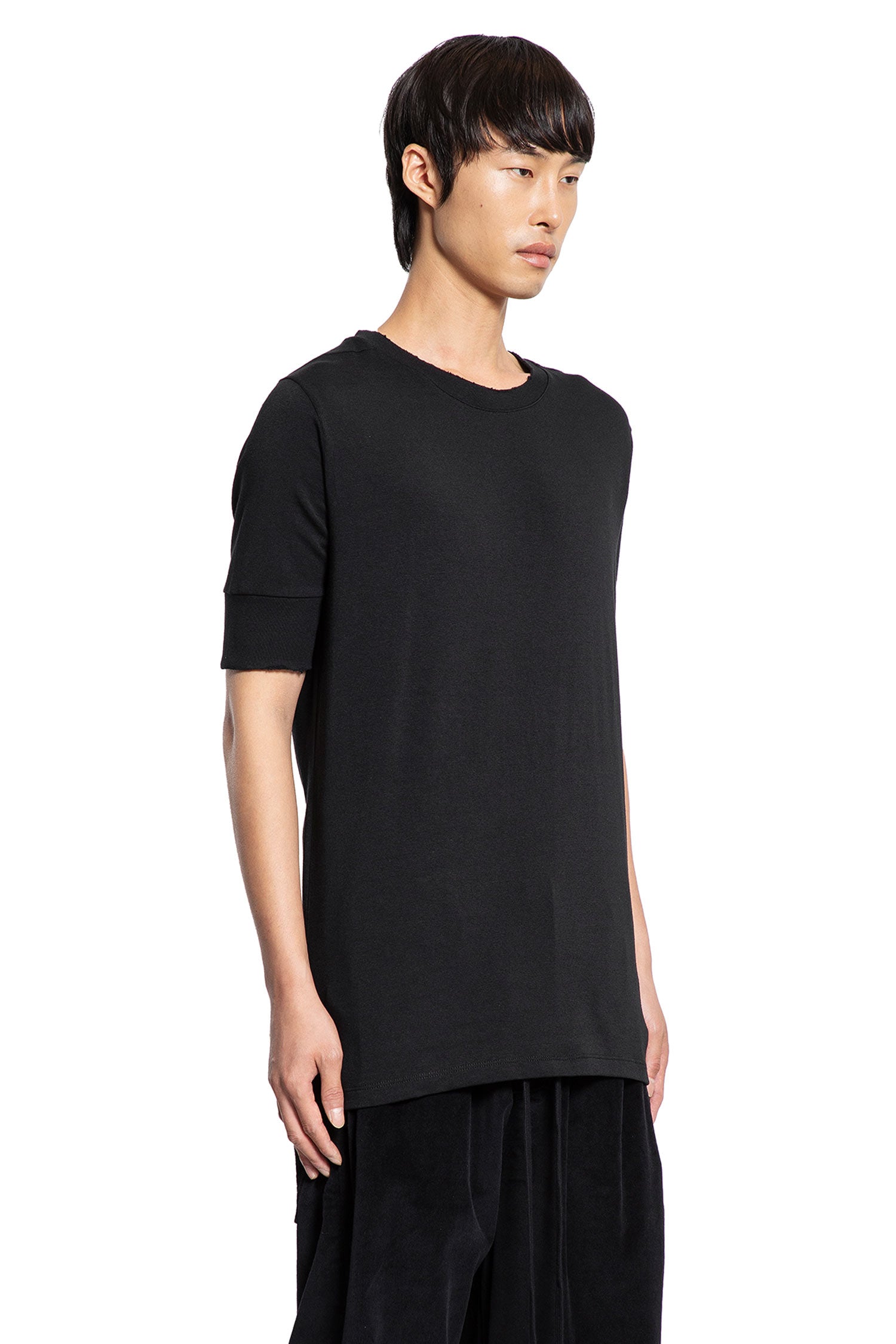 Distressed Stretch Cotton Modal T-Shirt - Antonioli.eu