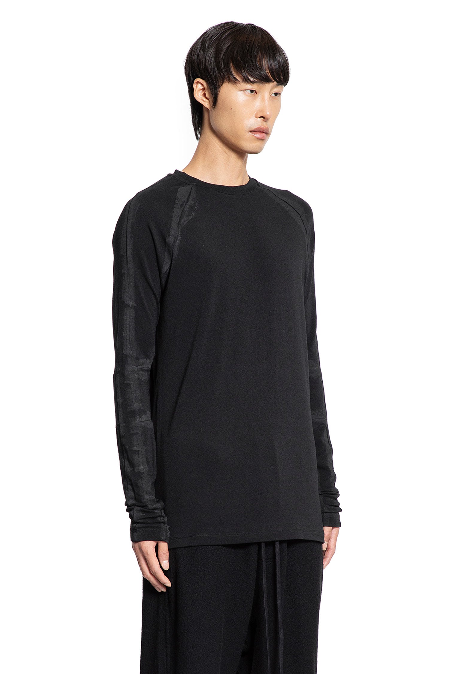 Stretch Cotton Modal Long Sleeve T-Shirt - Antonioli.eu
