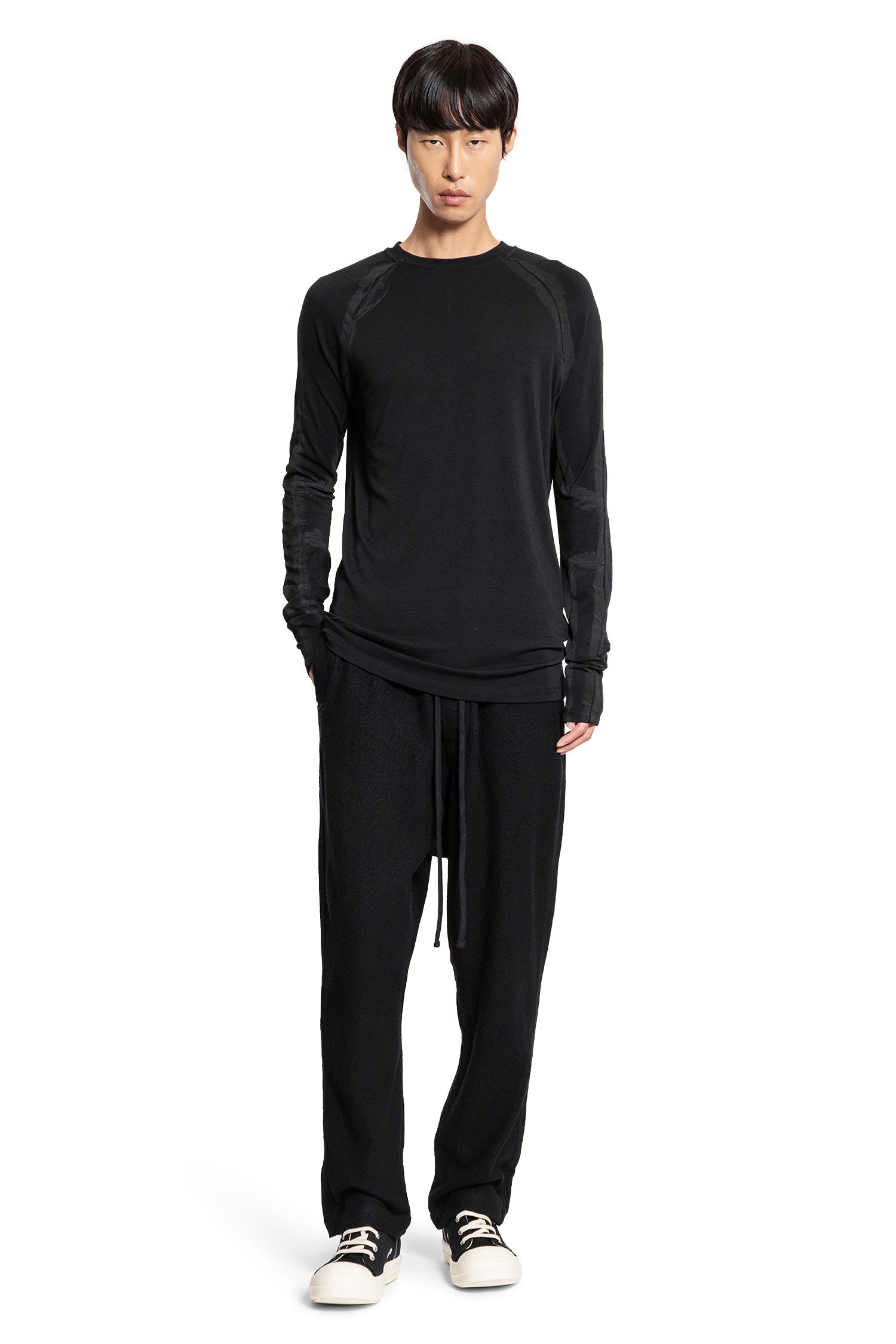 Stretch Cotton Modal Long Sleeve T-Shirt - Antonioli.eu