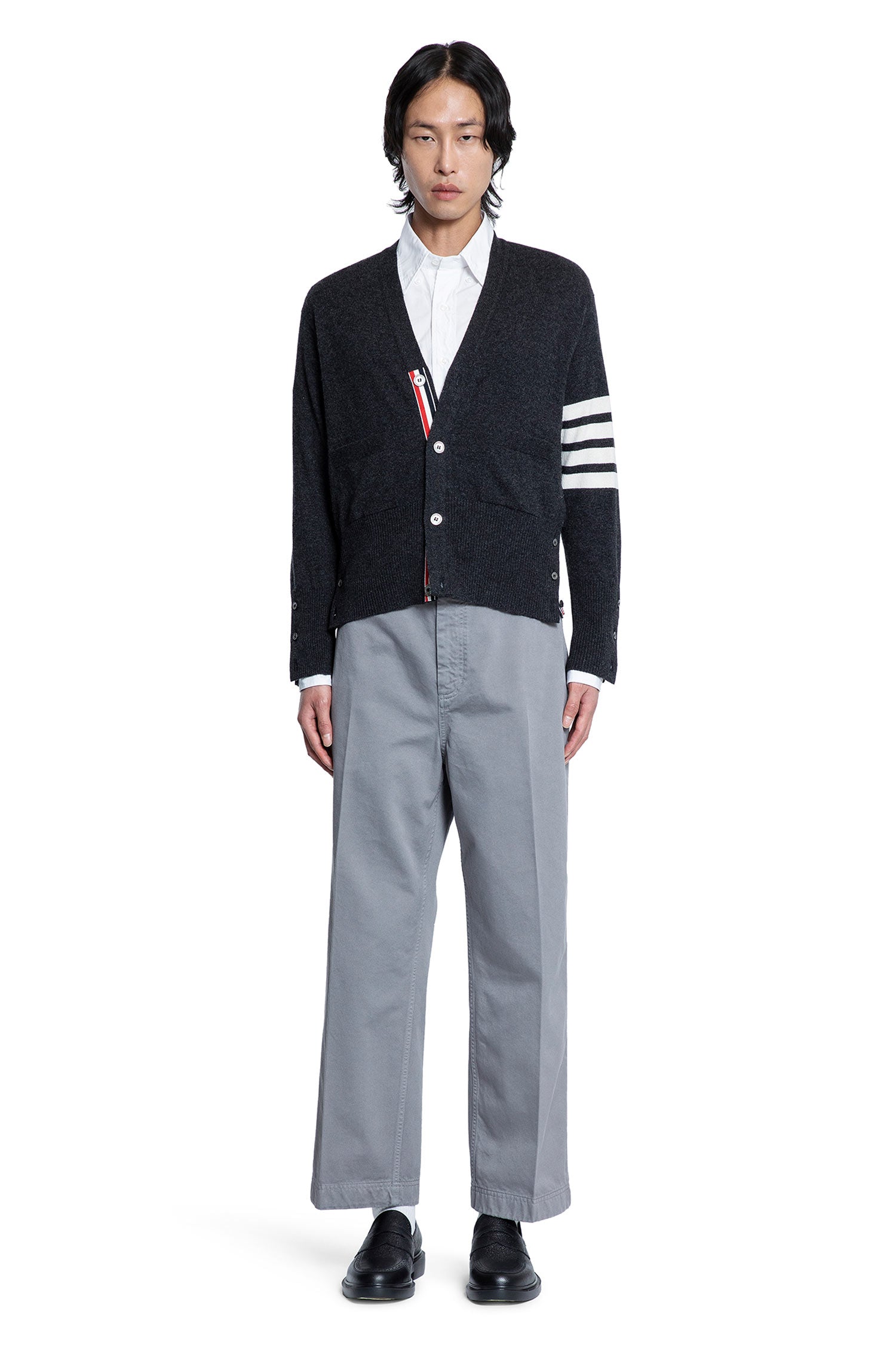 THOM BROWNE MAN GREY TROUSERS - Antonioli.eu