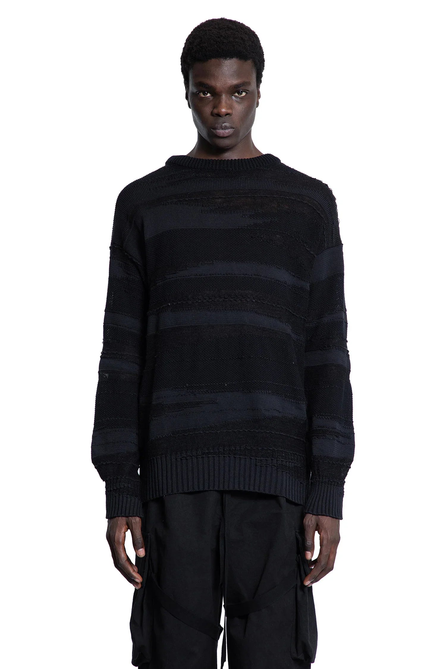 Sriped Multiyarn Cotton Nylon Sweater - Antonioli.eu