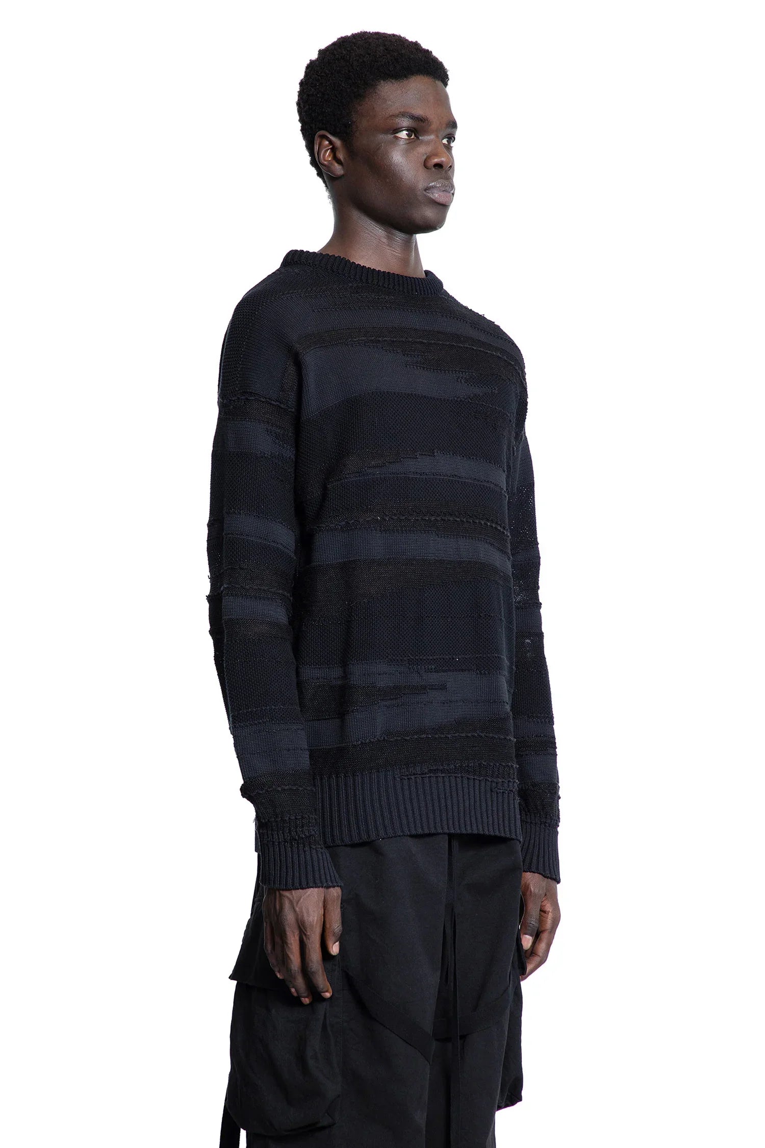 Sriped Multiyarn Cotton Nylon Sweater - Antonioli.eu