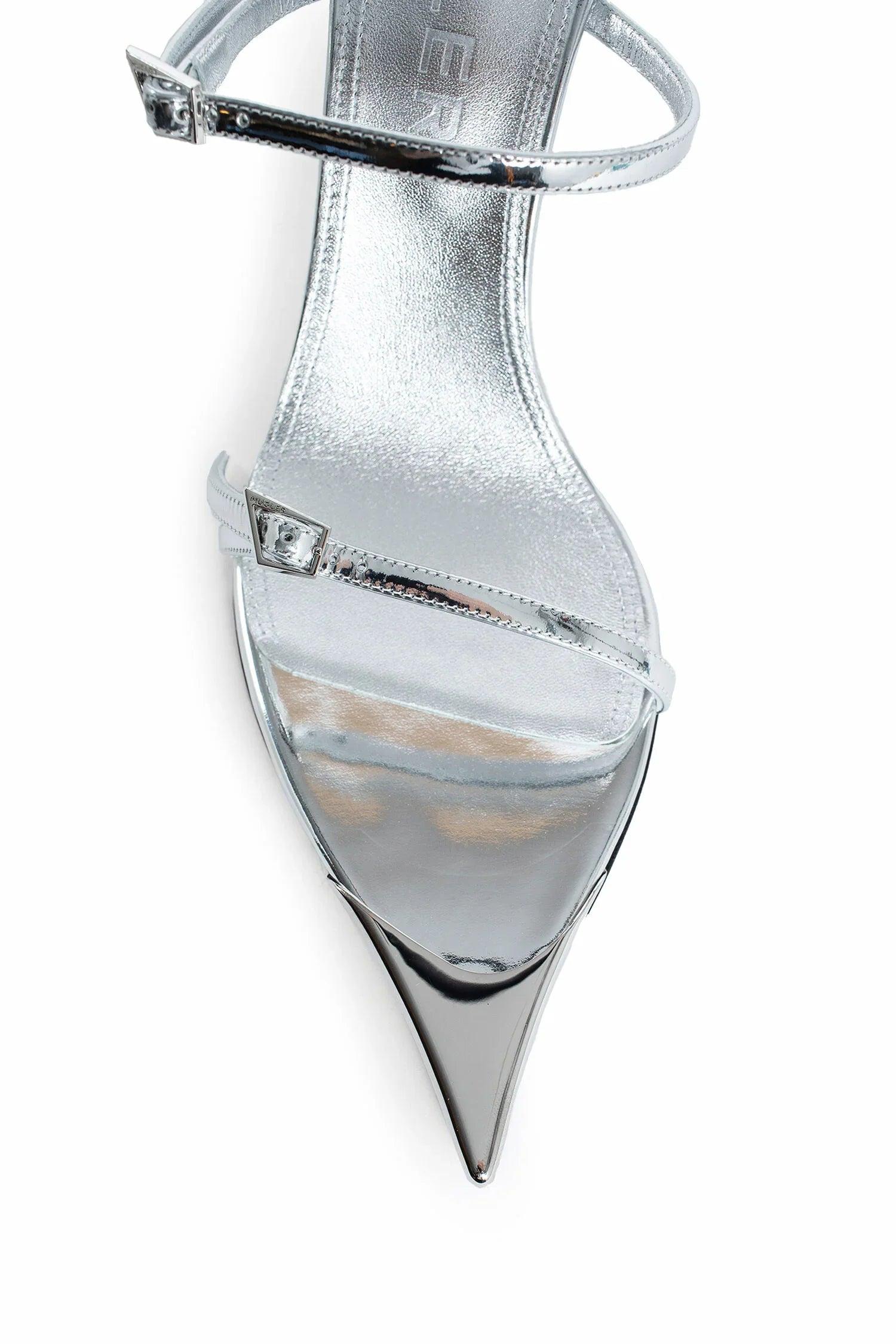 MUGLER WOMAN SILVER MULES - Antonioli.eu