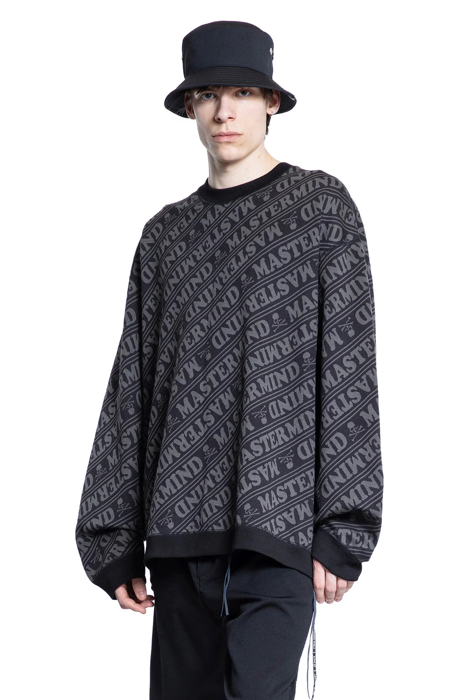 All Over Diagonal Logo Sweatshirt - Antonioli.eu