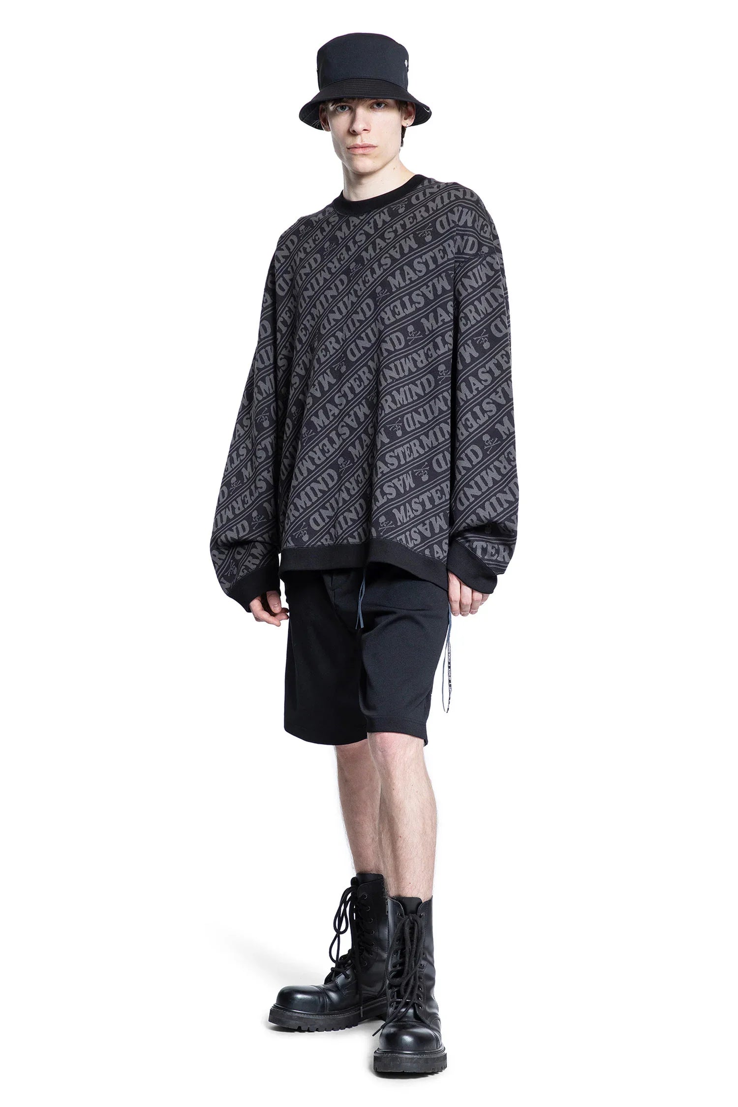 All Over Diagonal Logo Sweatshirt - Antonioli.eu