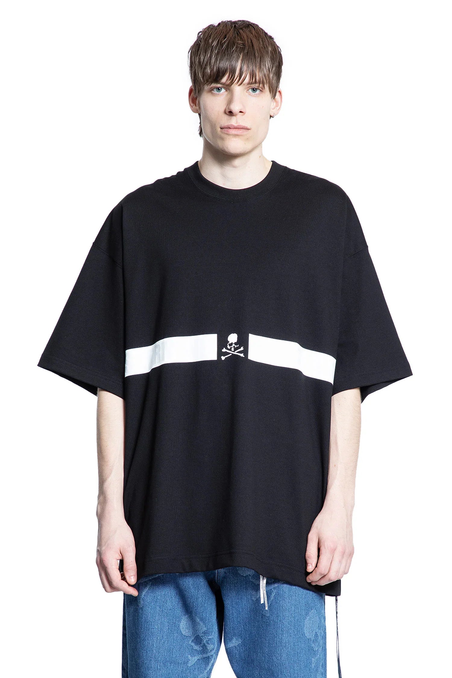Stripe Logo Oversized T-Shirt - Antonioli.eu