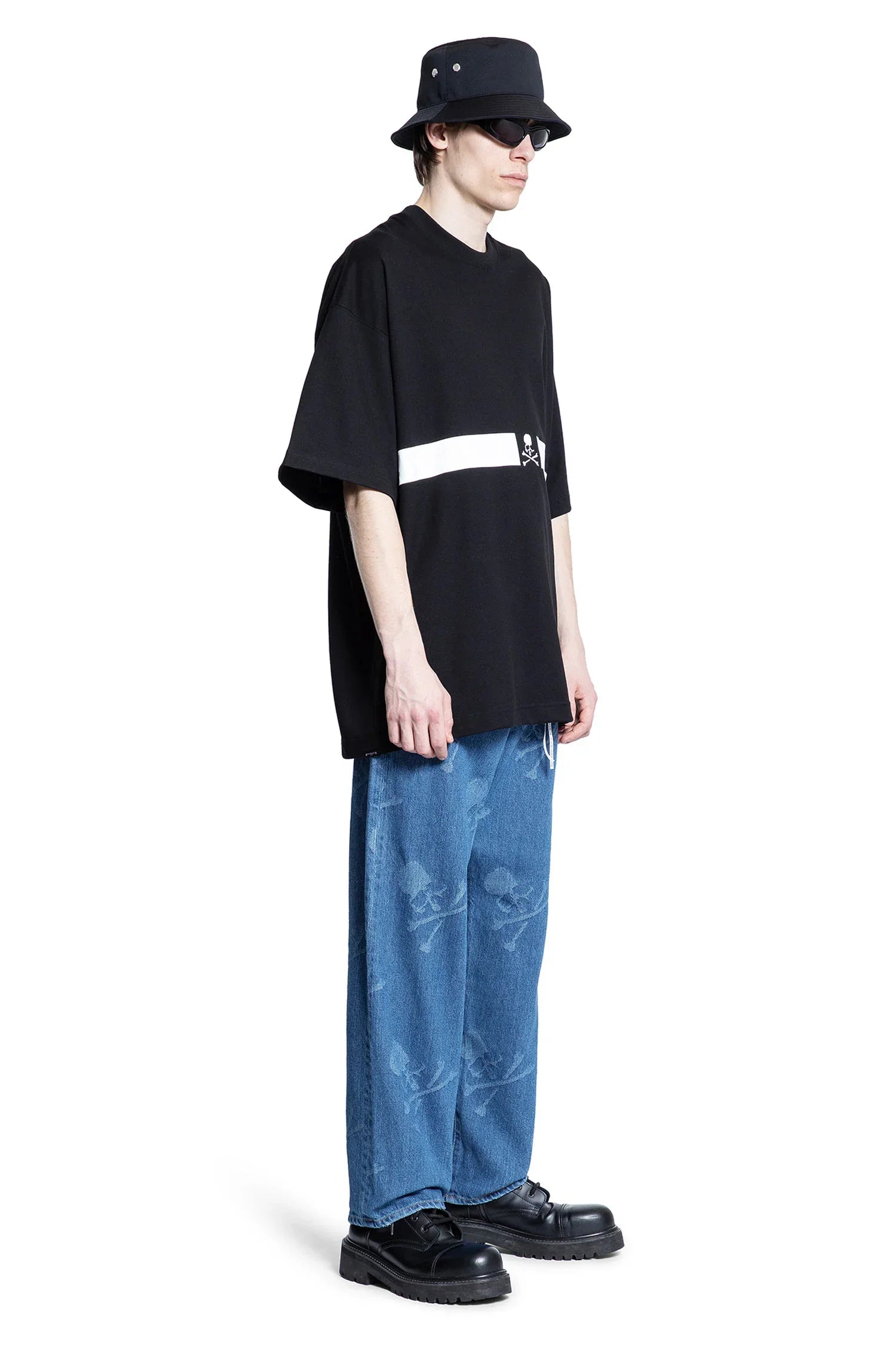 Stripe Logo Oversized T-Shirt - Antonioli.eu