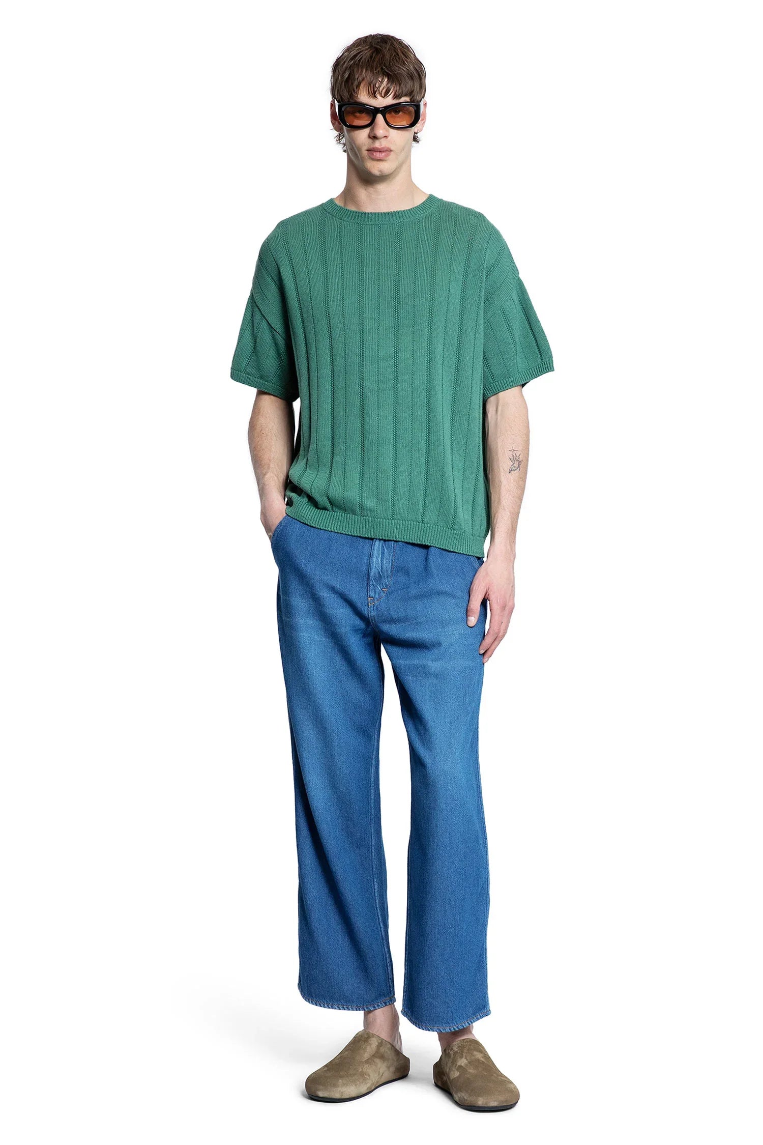 Cotton Linen Knit T-Shirt - Antonioli.eu