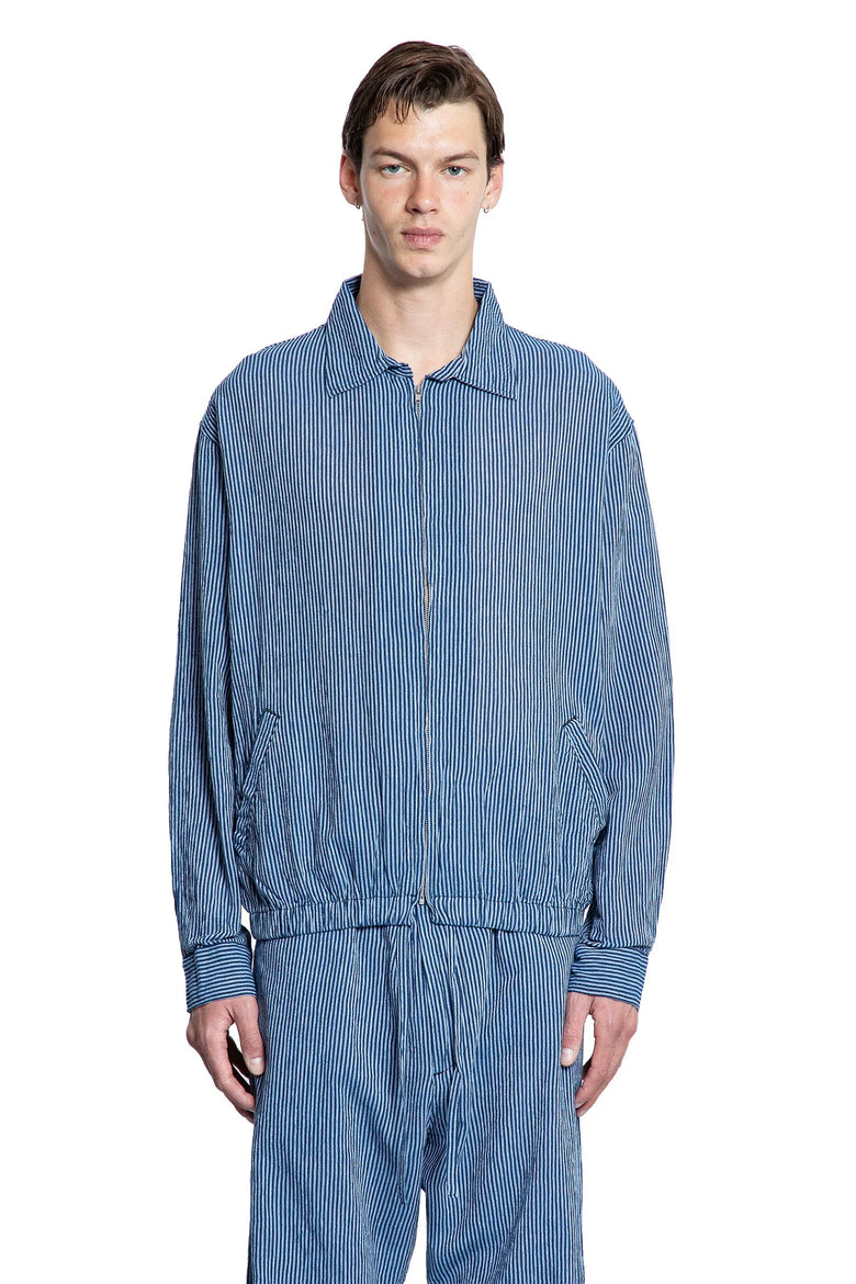 My Cotton Linen Stripe Zip Jacket - Antonioli.eu