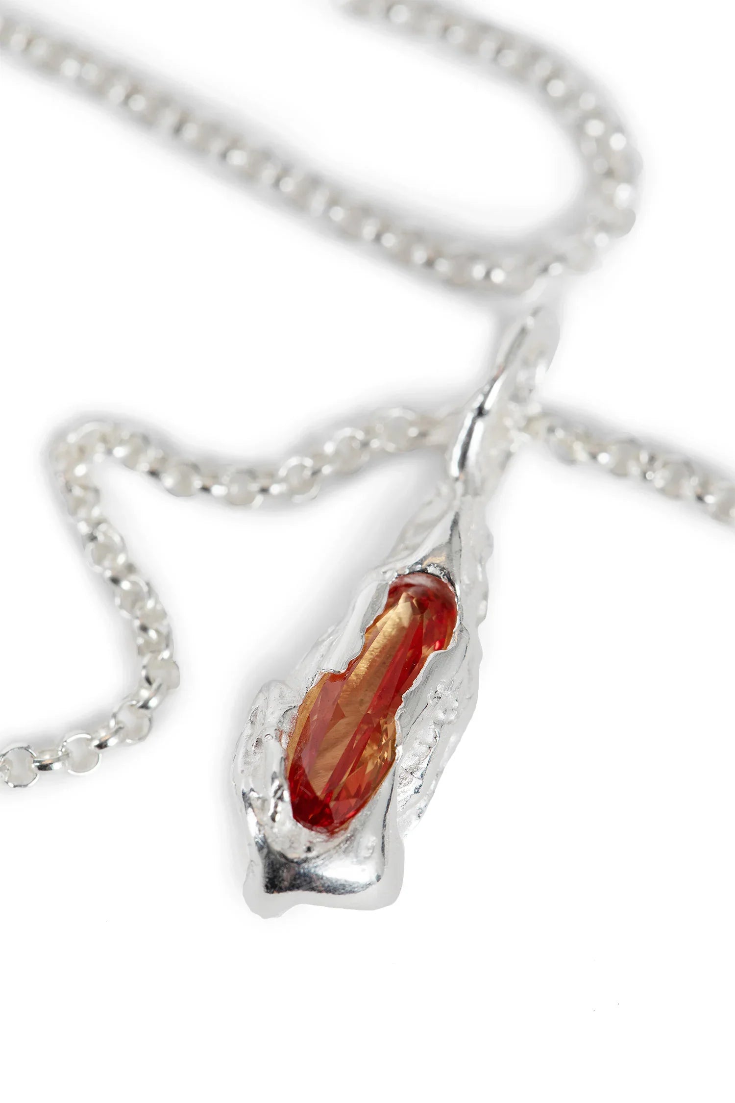 Naranja Recycled Silver and Citrine Necklace - Antonioli.eu