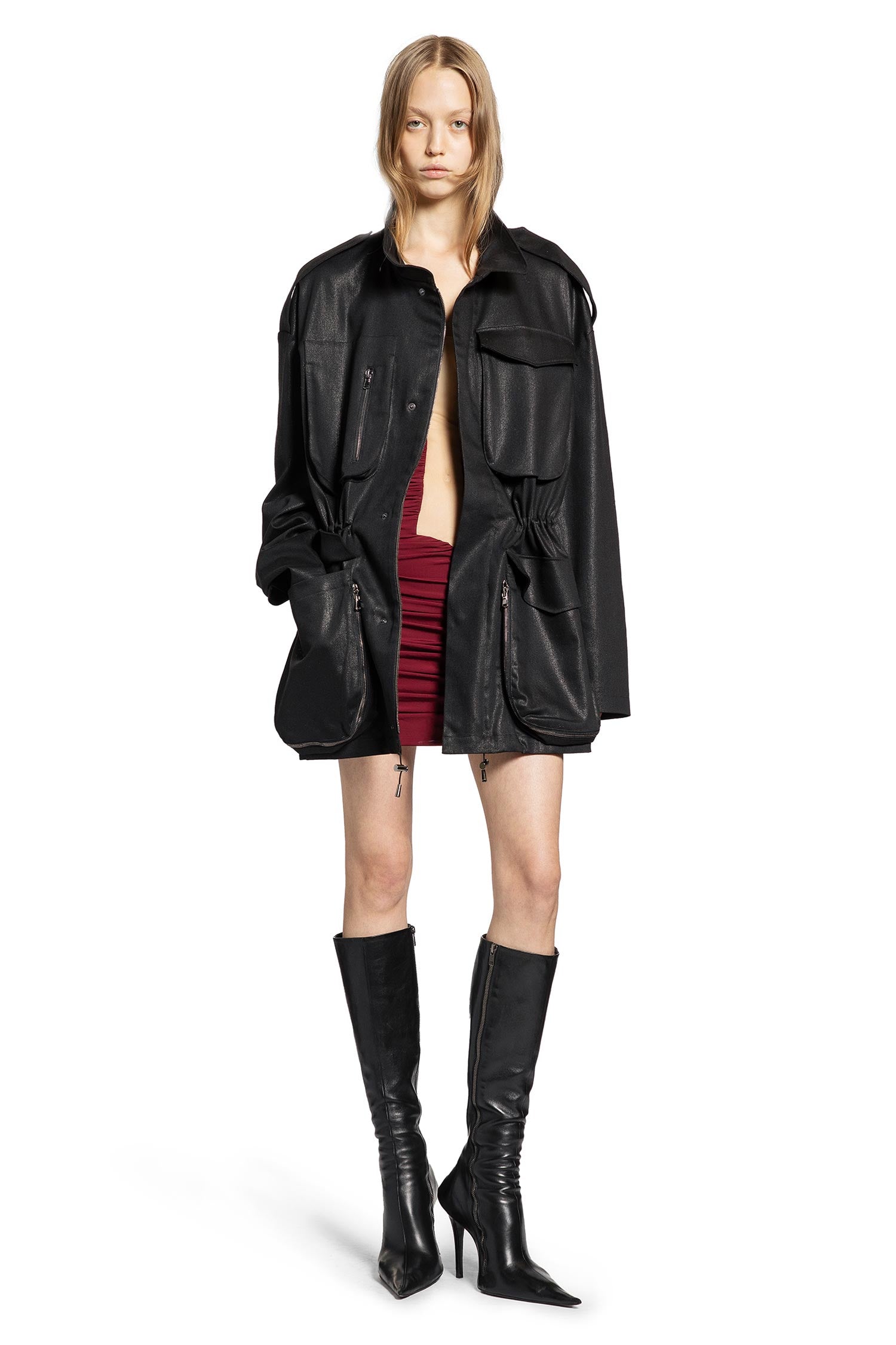 NENSI DOJAKA WOMAN BLACK COATS
