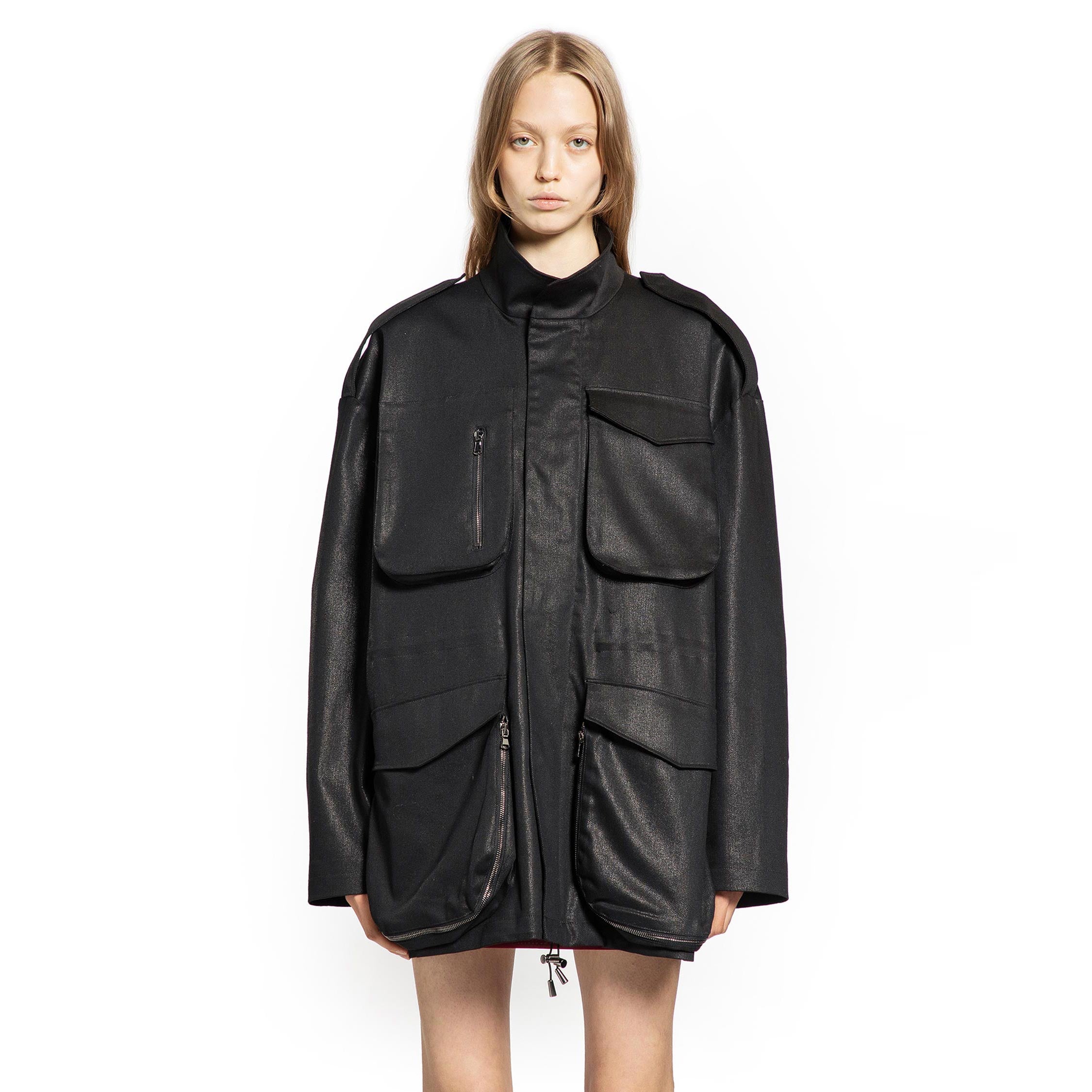 NENSI DOJAKA WOMAN BLACK COATS