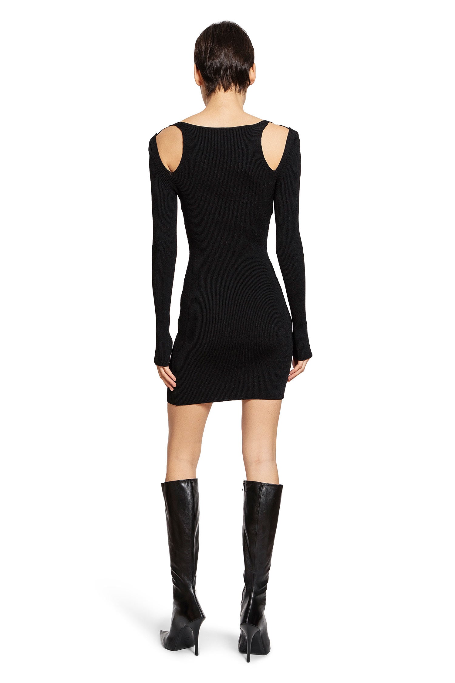 Contour Ribbed Knit Mini Dress
