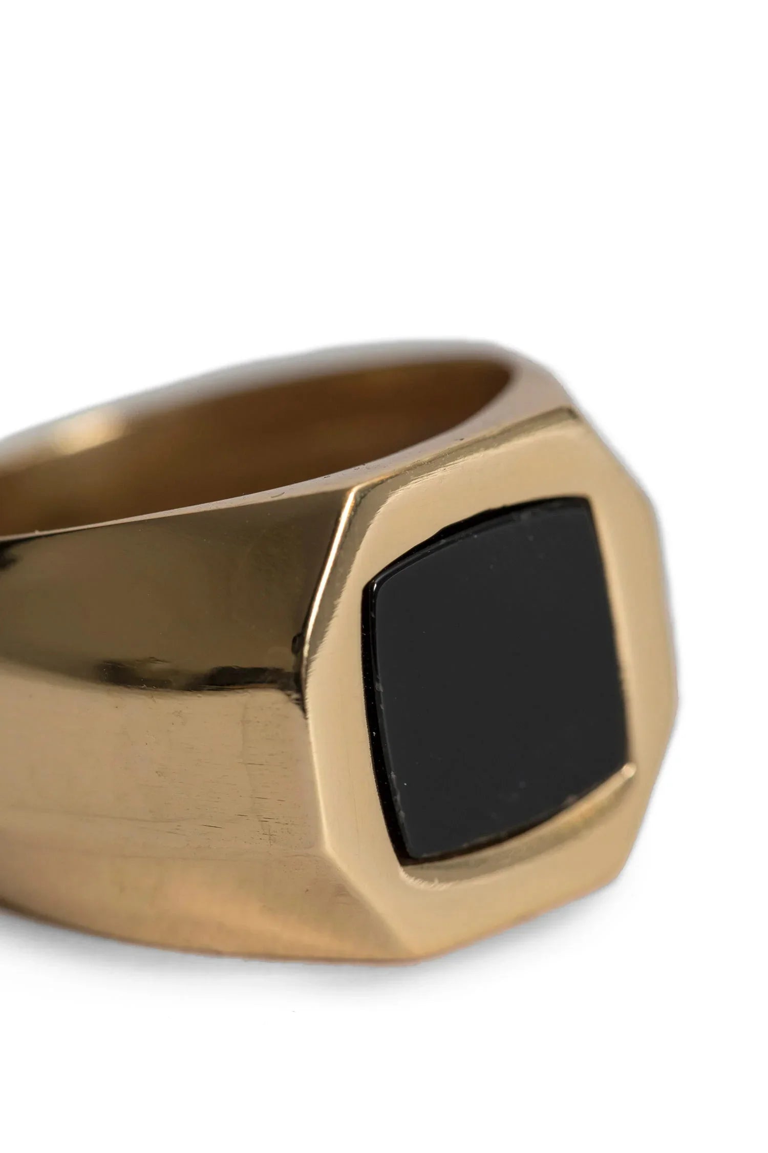 Gold-Plated Silver Stone Chevalier Ring - Antonioli.eu