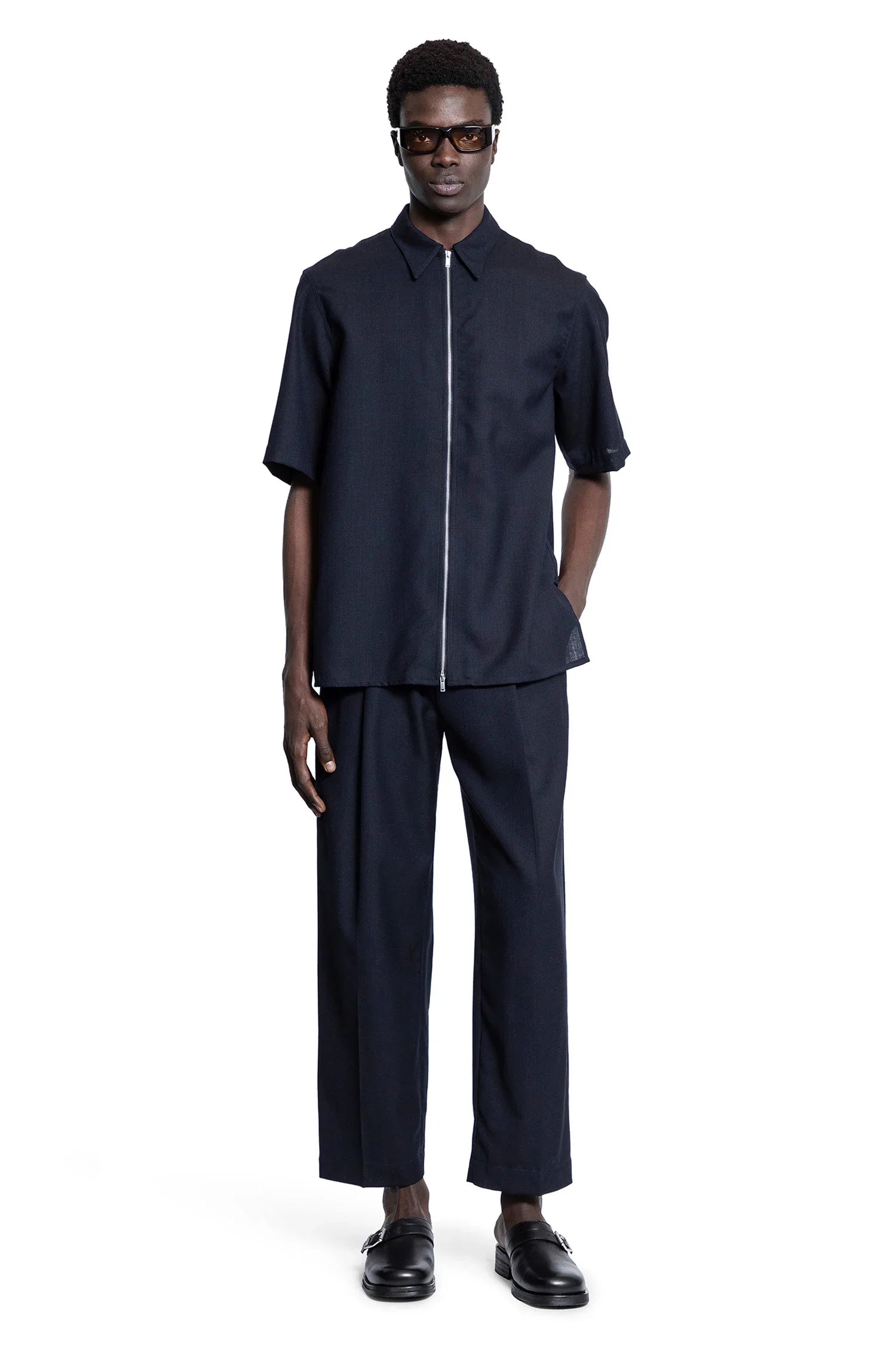 STUDIO NICHOLSON MAN BLUE TROUSERS - Antonioli.eu