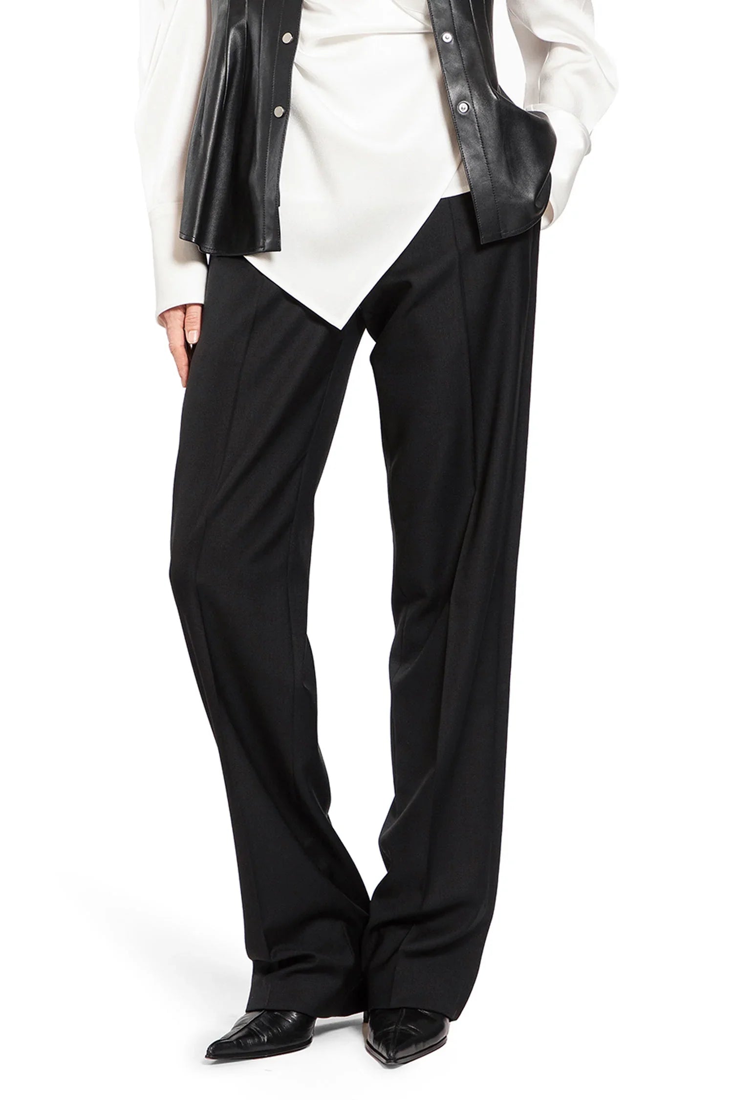 HELMUT LANG WOMAN BLACK TROUSERS - Antonioli.eu
