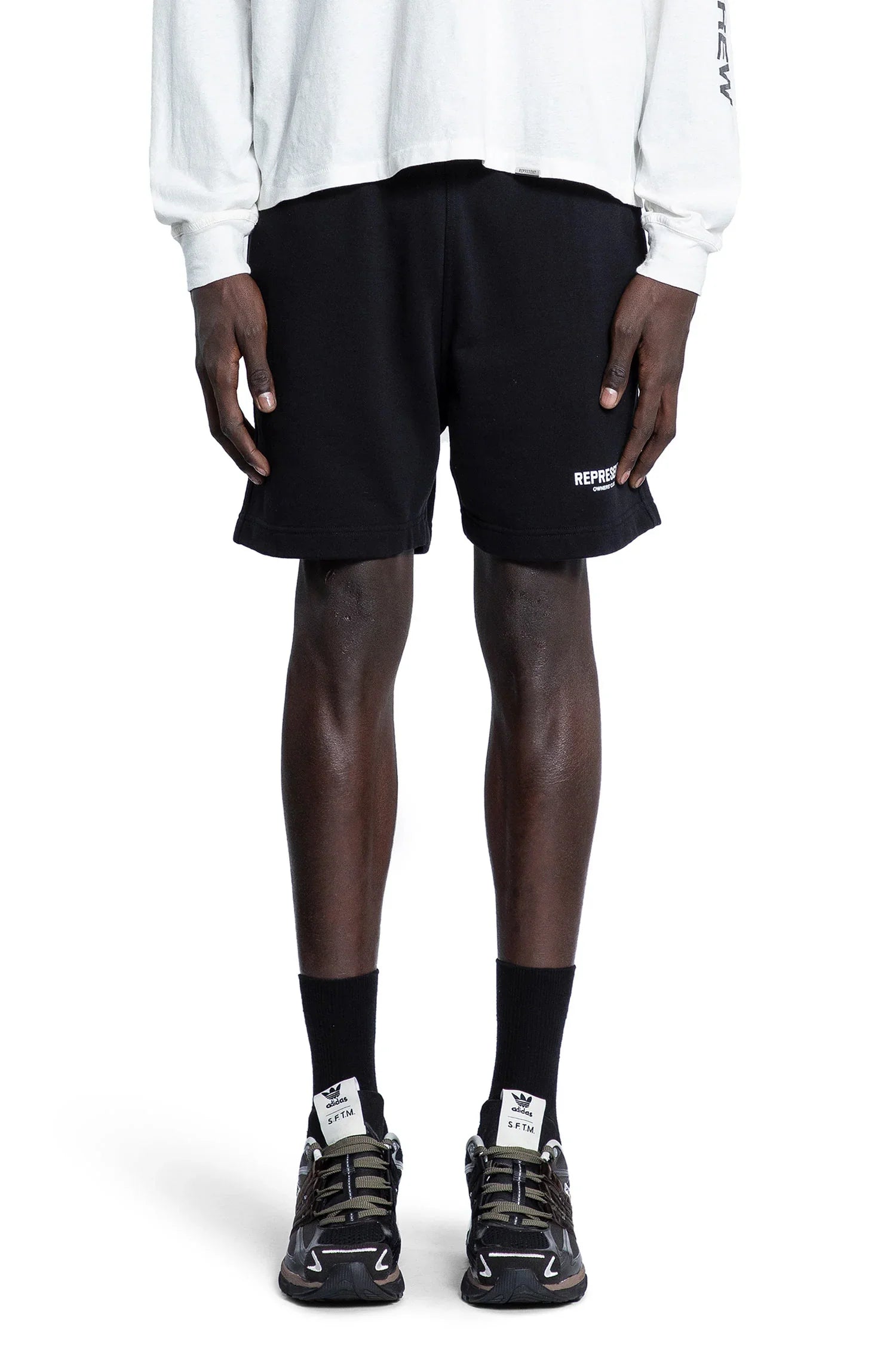 REPRESENT MAN BLACK SHORTS - Antonioli.eu
