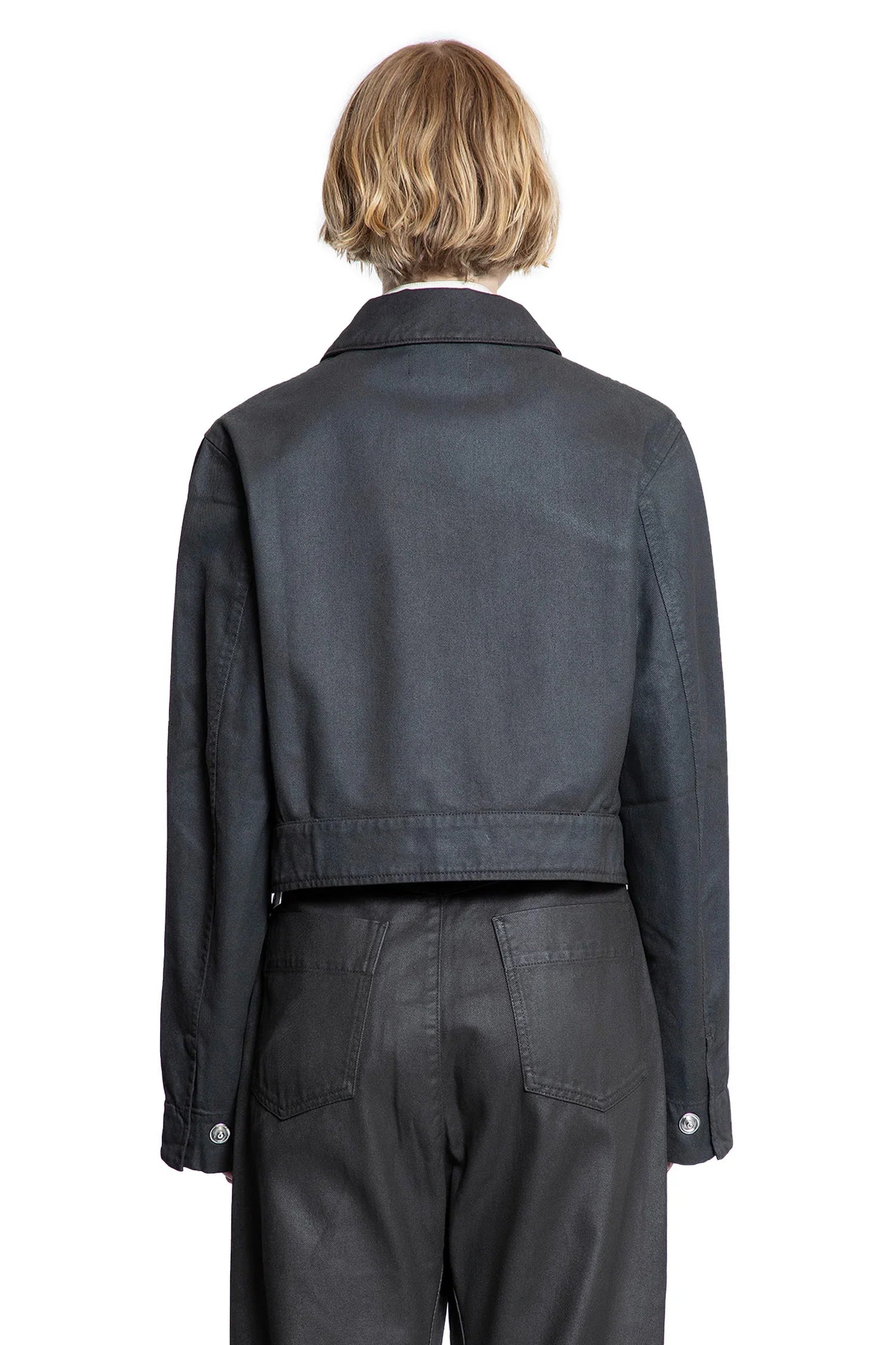 Trucker Jacket Shiny Coated Denim - Antonioli.eu