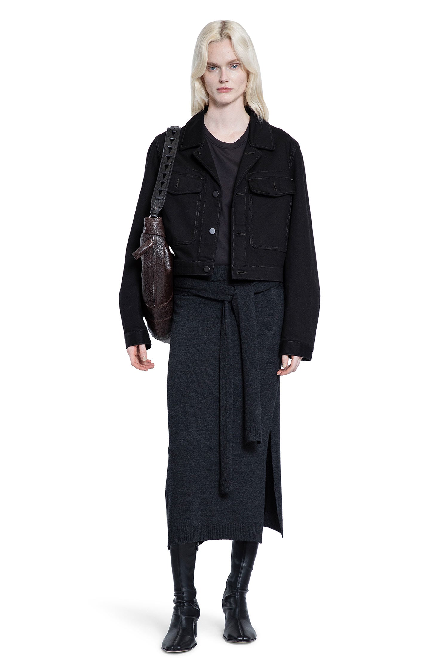Cropped Heavy Denim Blouson - Antonioli.eu