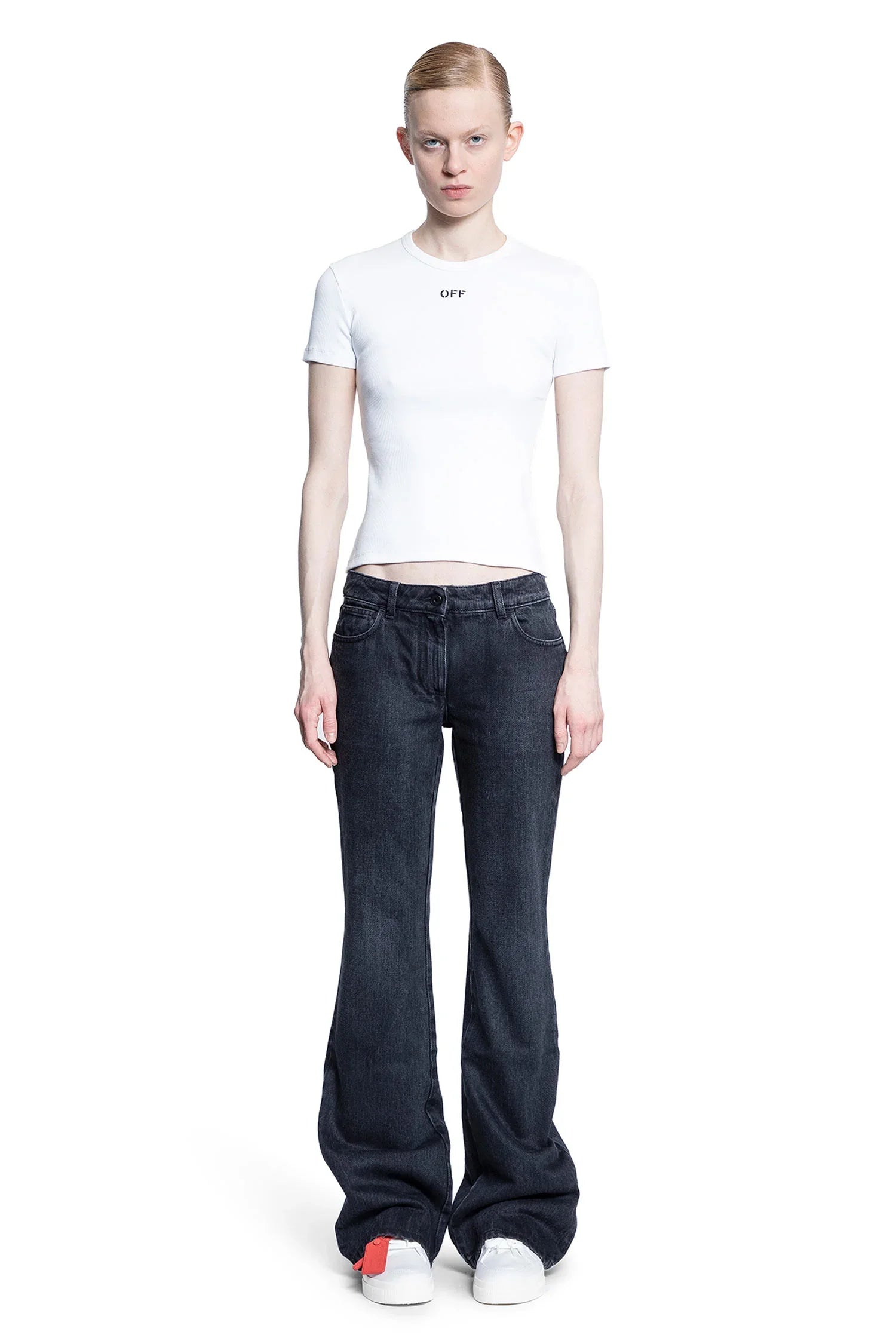 Off Stamp Ribbed Basic Tee - Antonioli.eu