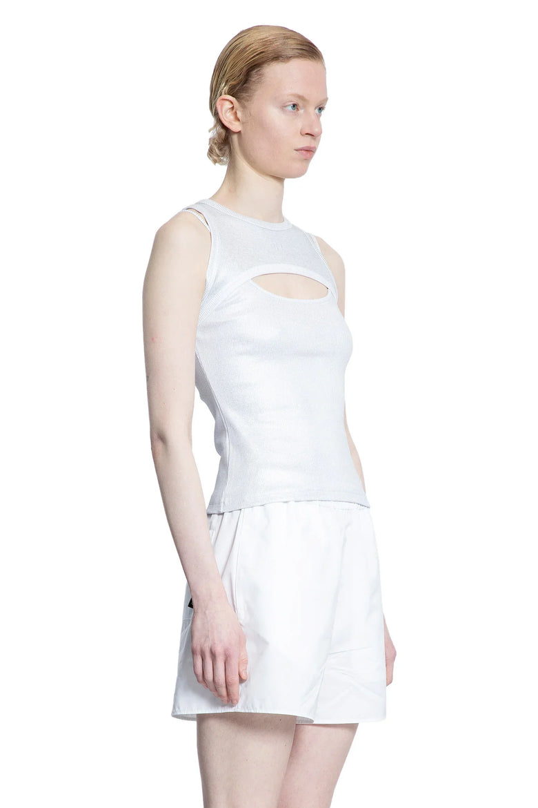 Off Coated Rib Cut-Out Top - Antonioli.eu