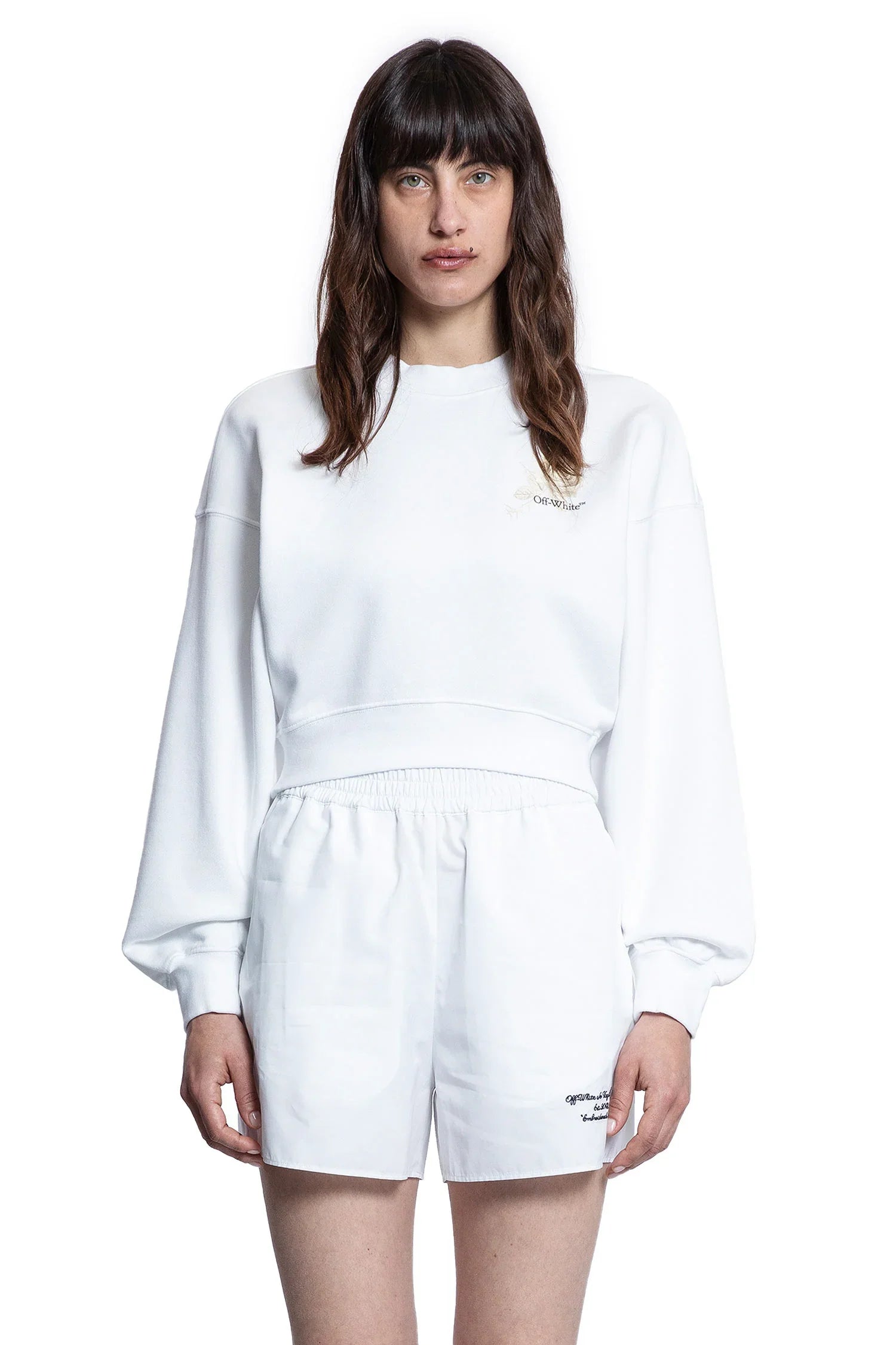 roses and arrows cropped sweatshirt - Antonioli.eu