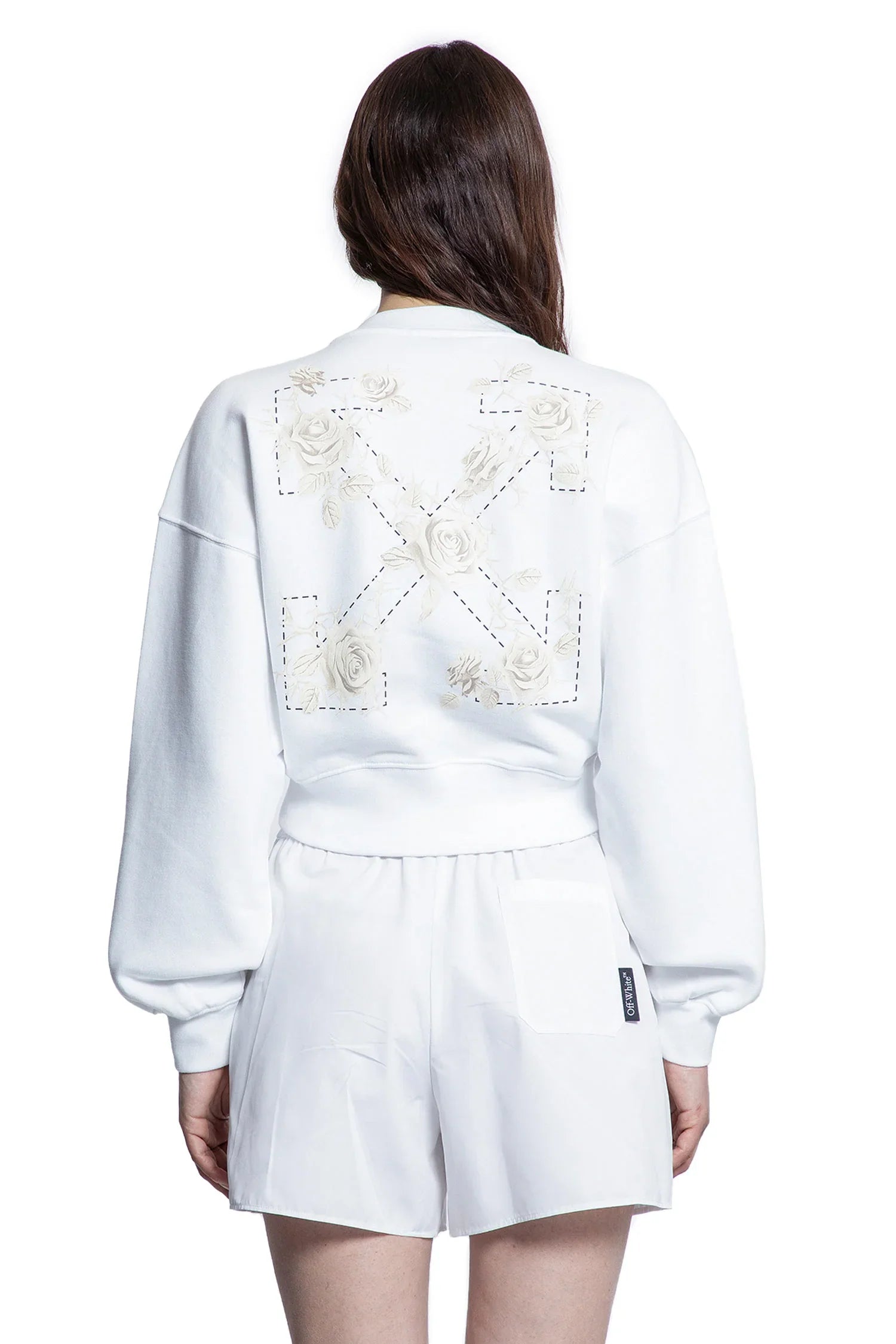 roses and arrows cropped sweatshirt - Antonioli.eu